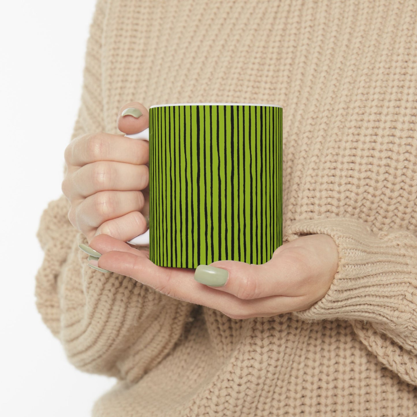 Quirky Stripe Chartreuse / Black Cup
