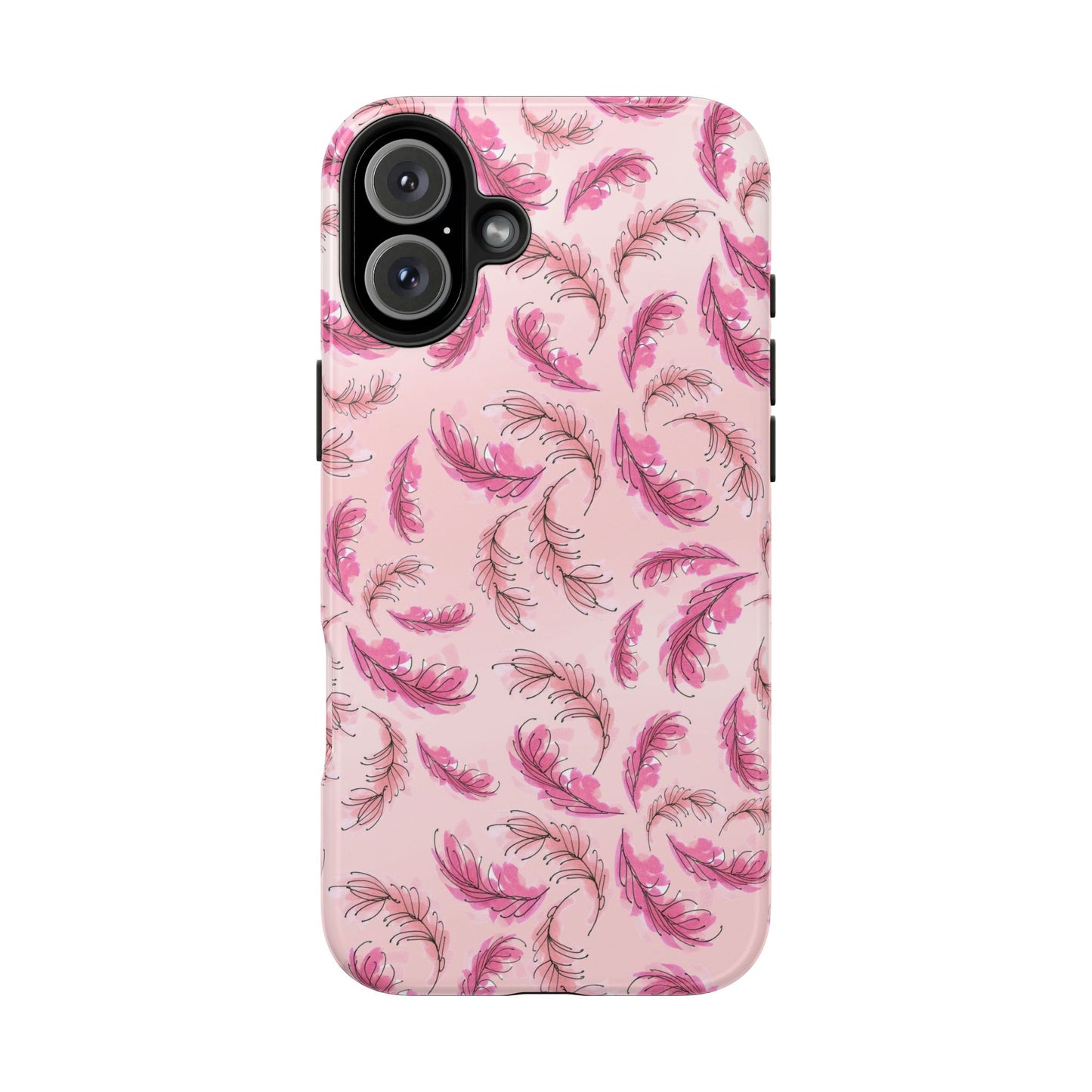 Flam Feathers Pink Phone Case