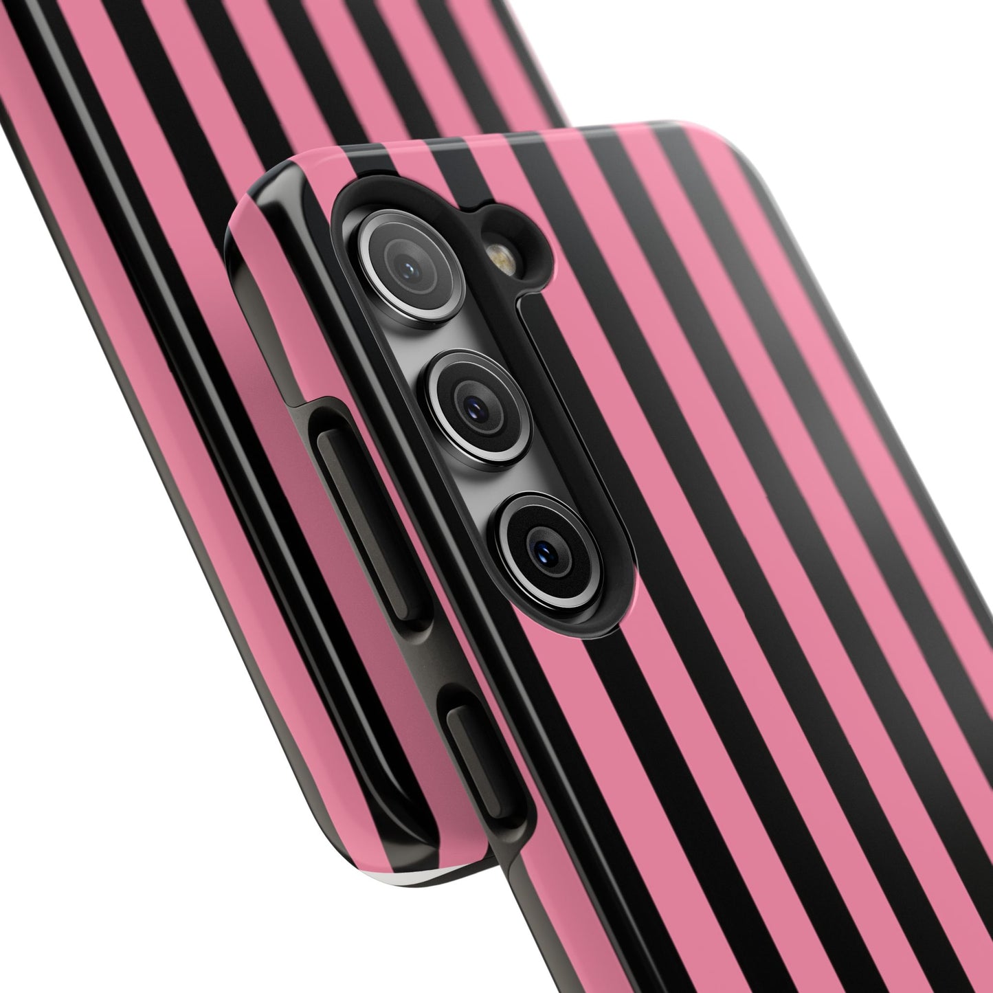 Vertical Stripe Pink / Black Phone Case