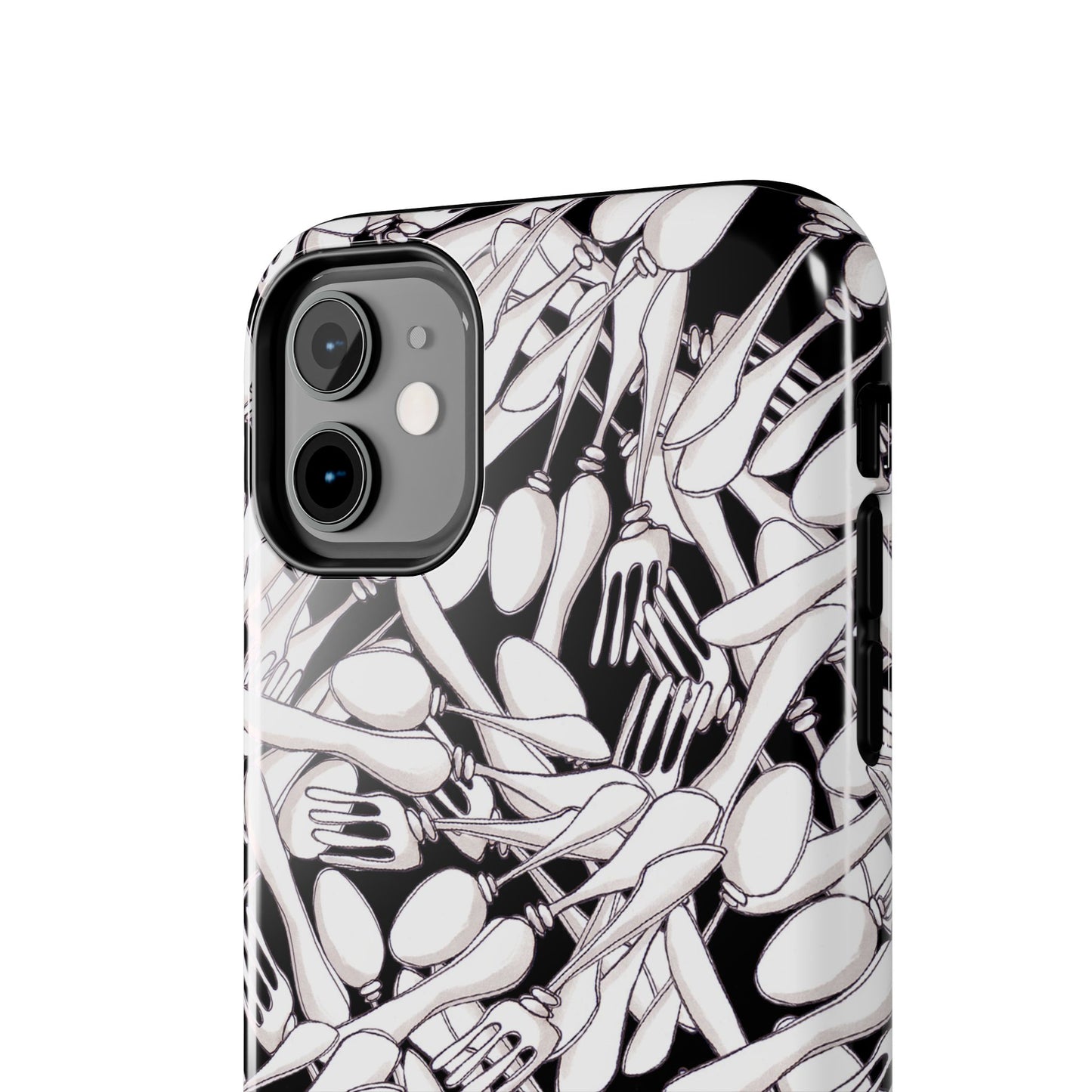 Silverware Wars Black Phone Case