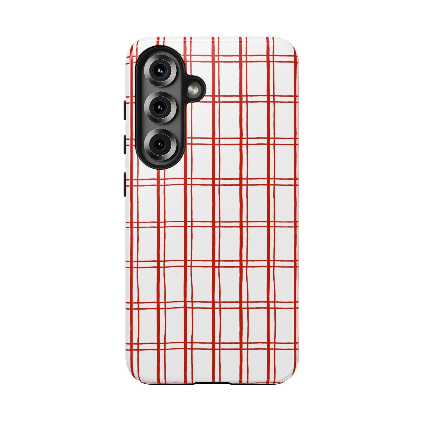 Little Plaid White / Red Phone Case