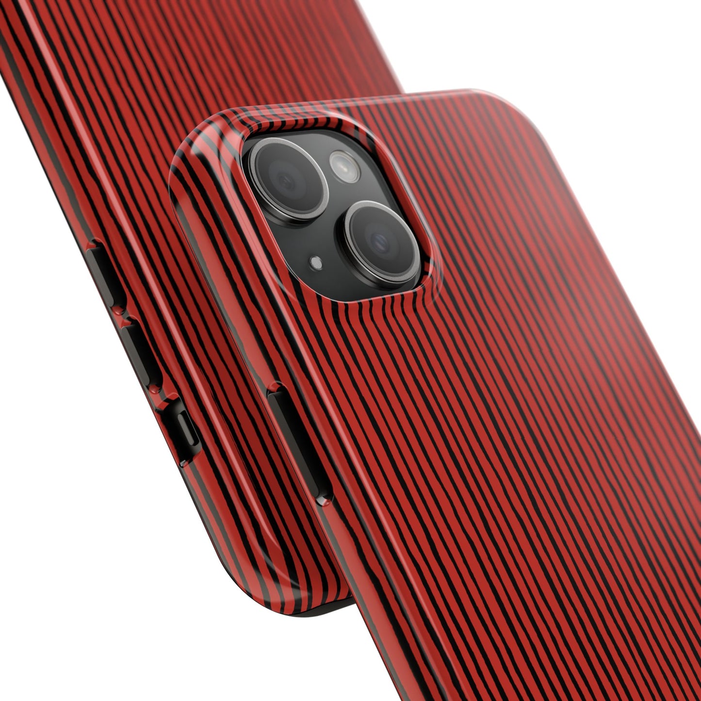 Quirky Bias Stripe Red / Black Phone Case