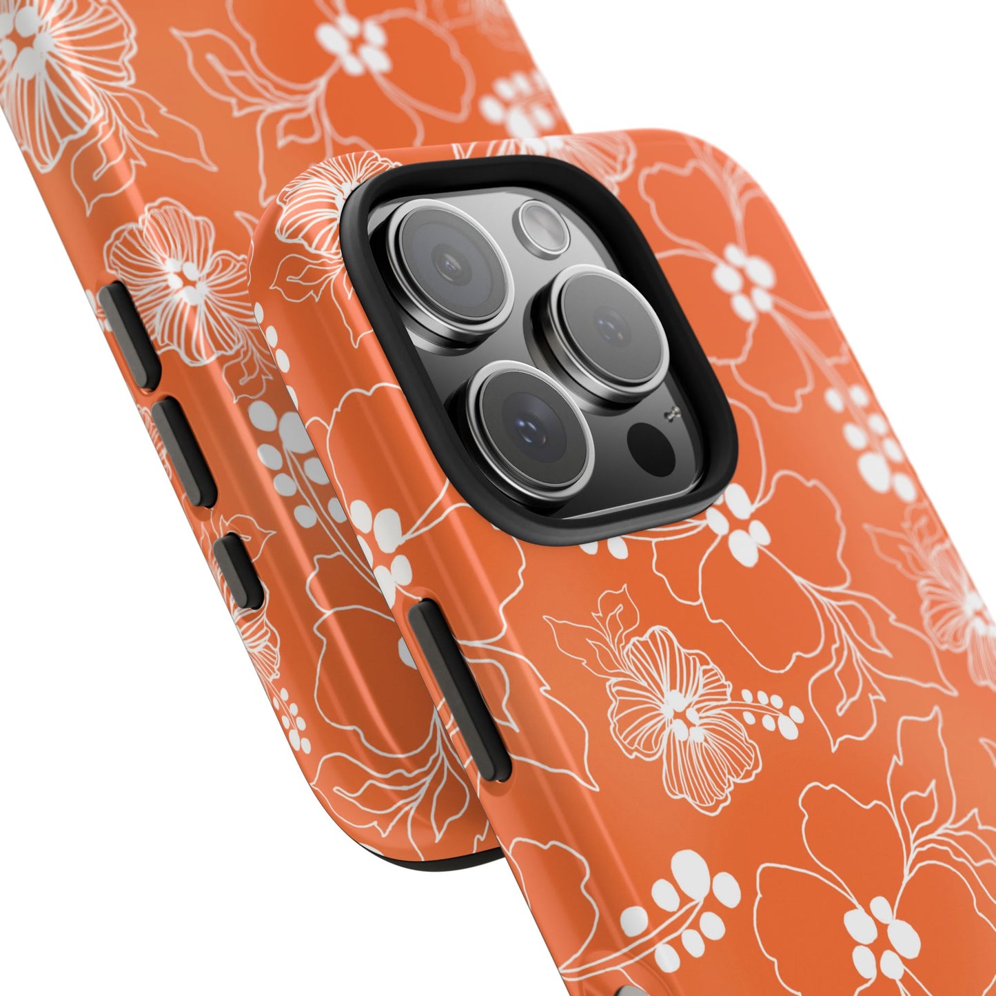 Lacey Hibiscus Coral Phone Case