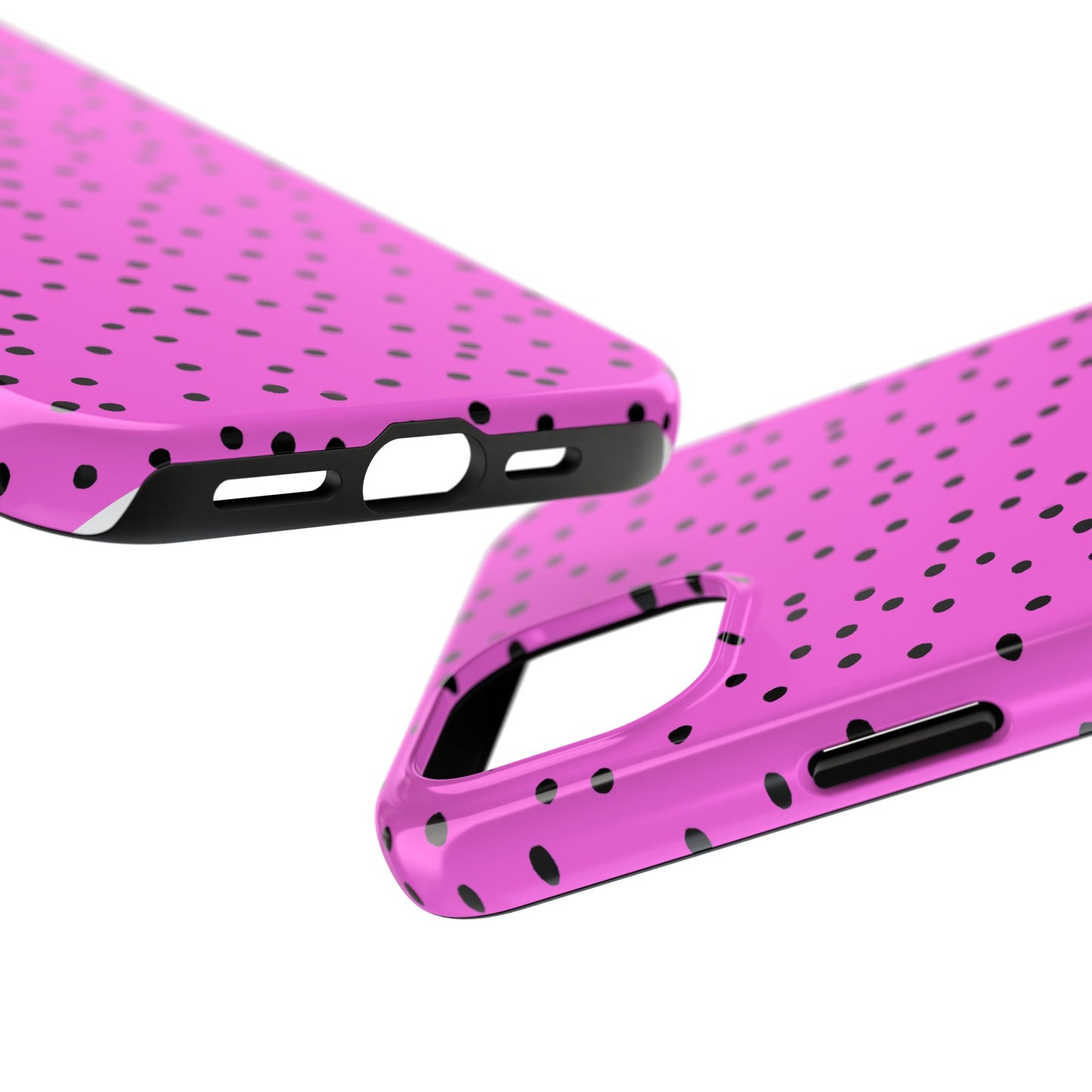 Dinky Dots Hot Pink / Black Phone Case