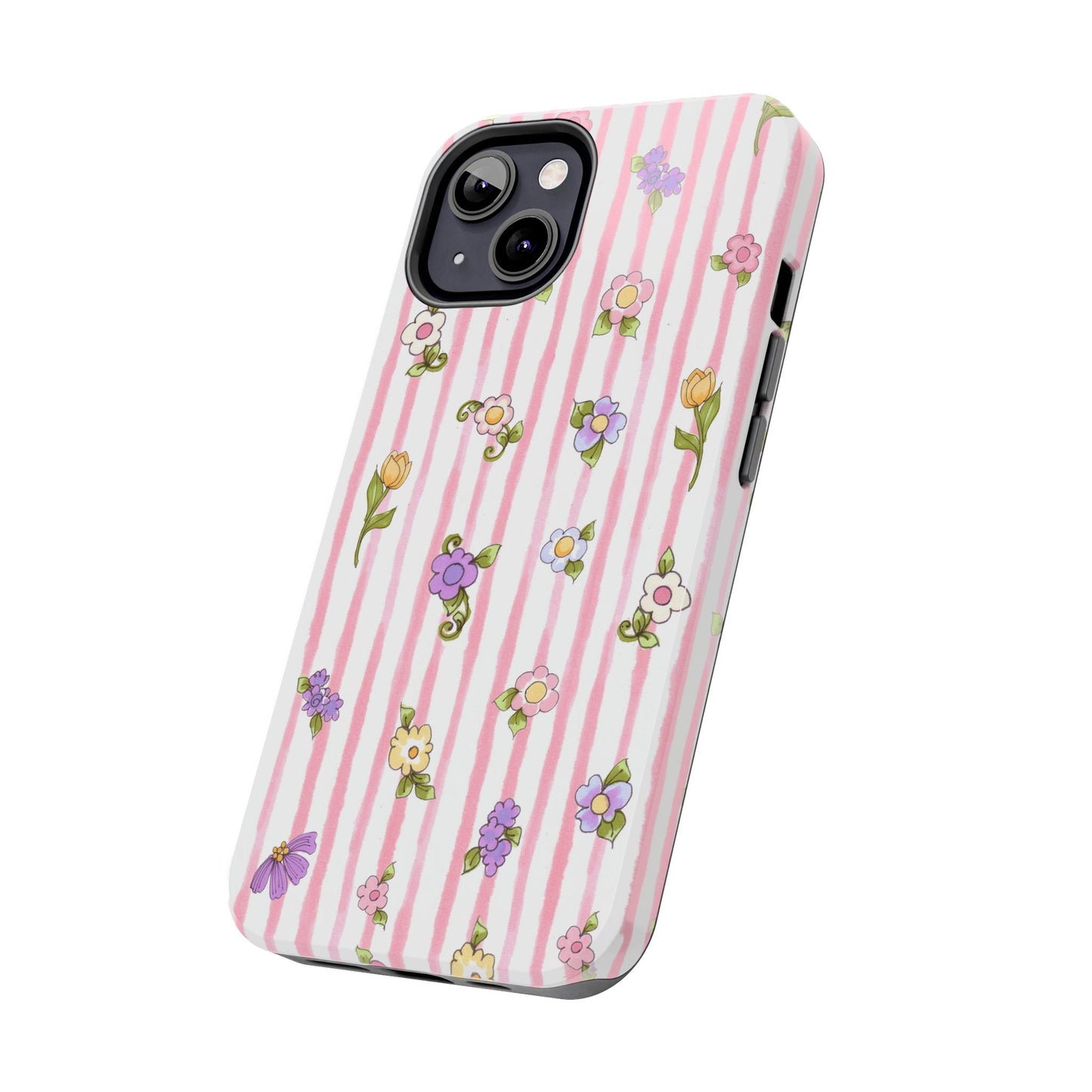 Pretty Posie Stripe Phone Case
