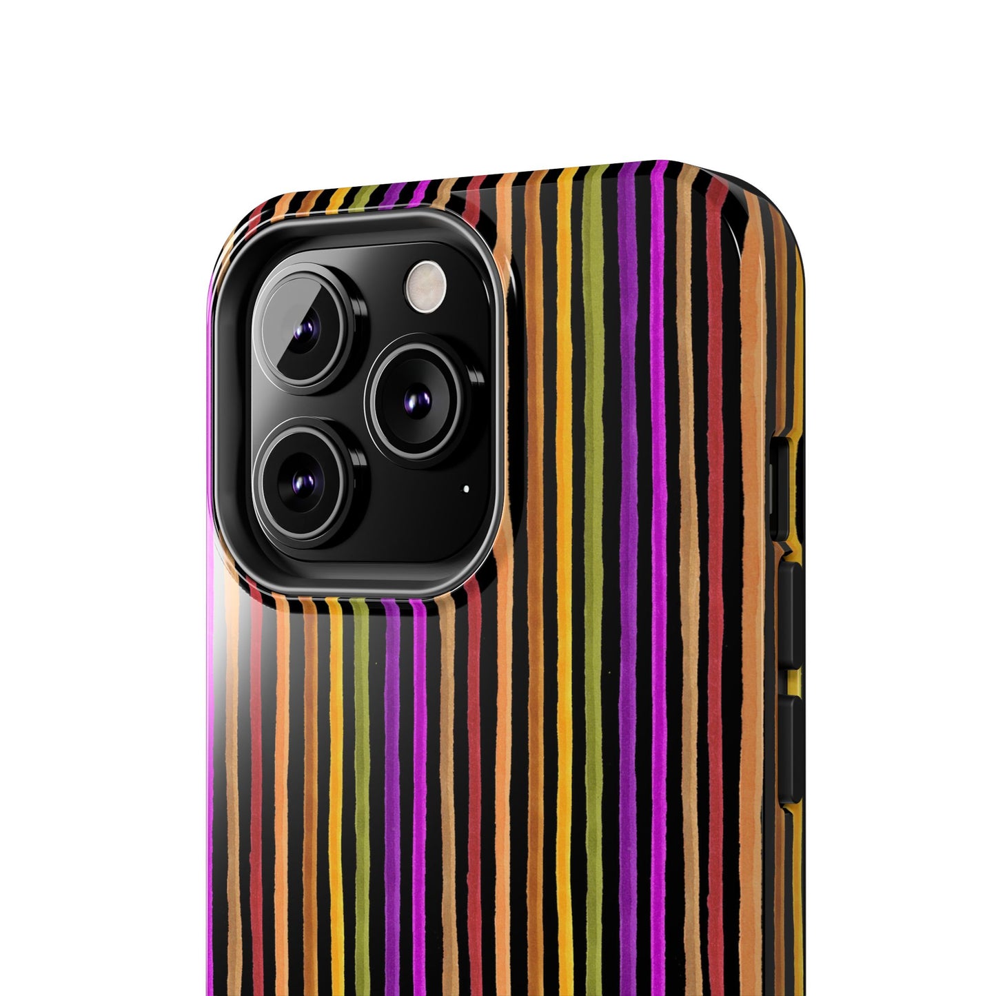 Spice Stripe Black Phone Case
