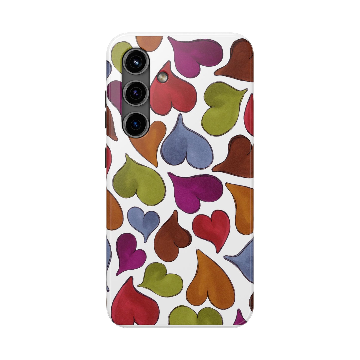 Big Hearted White Phone Case