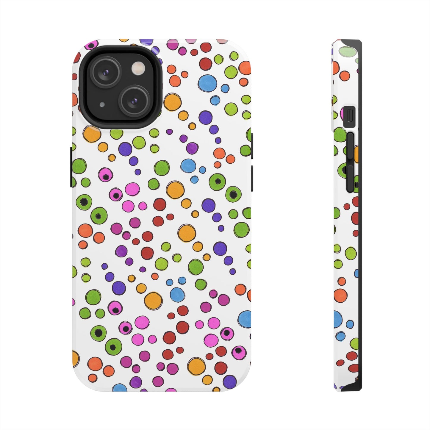 Dog Dots White / Multi Phone Case