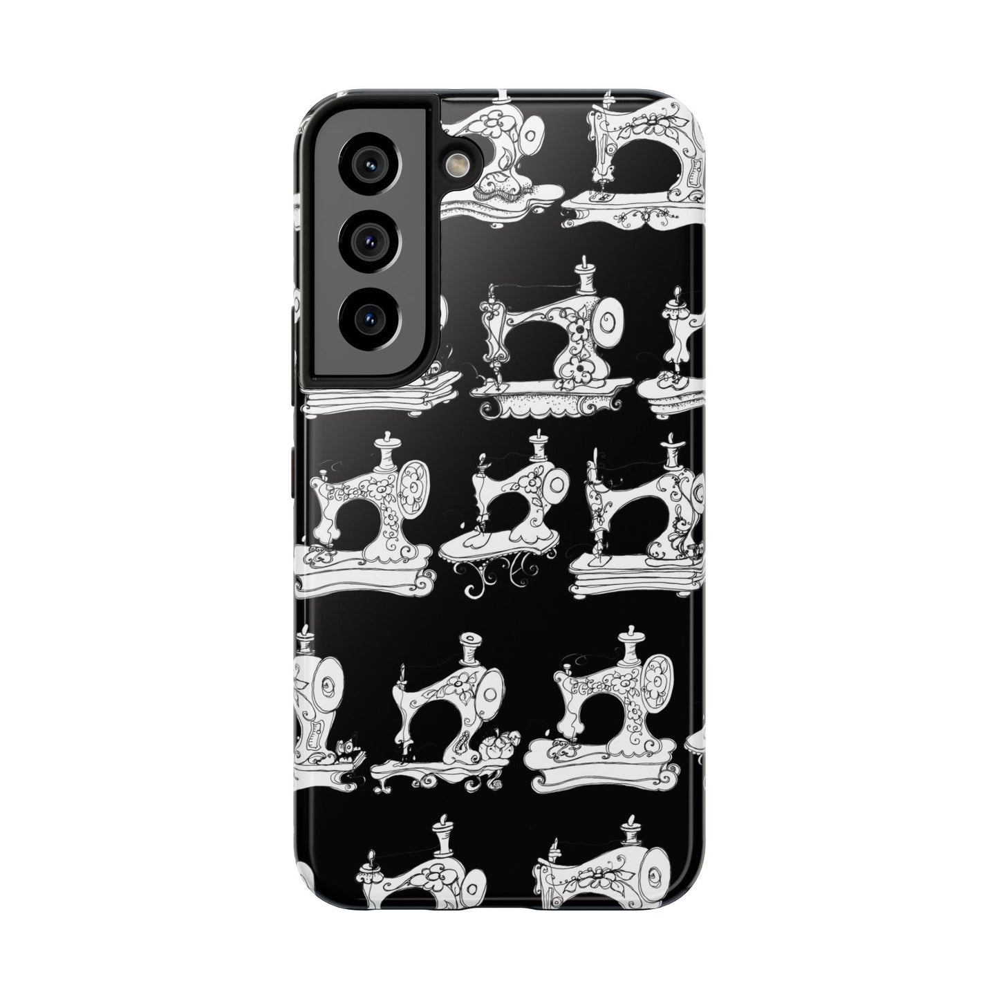 Sew Sew Black / White Phone Case