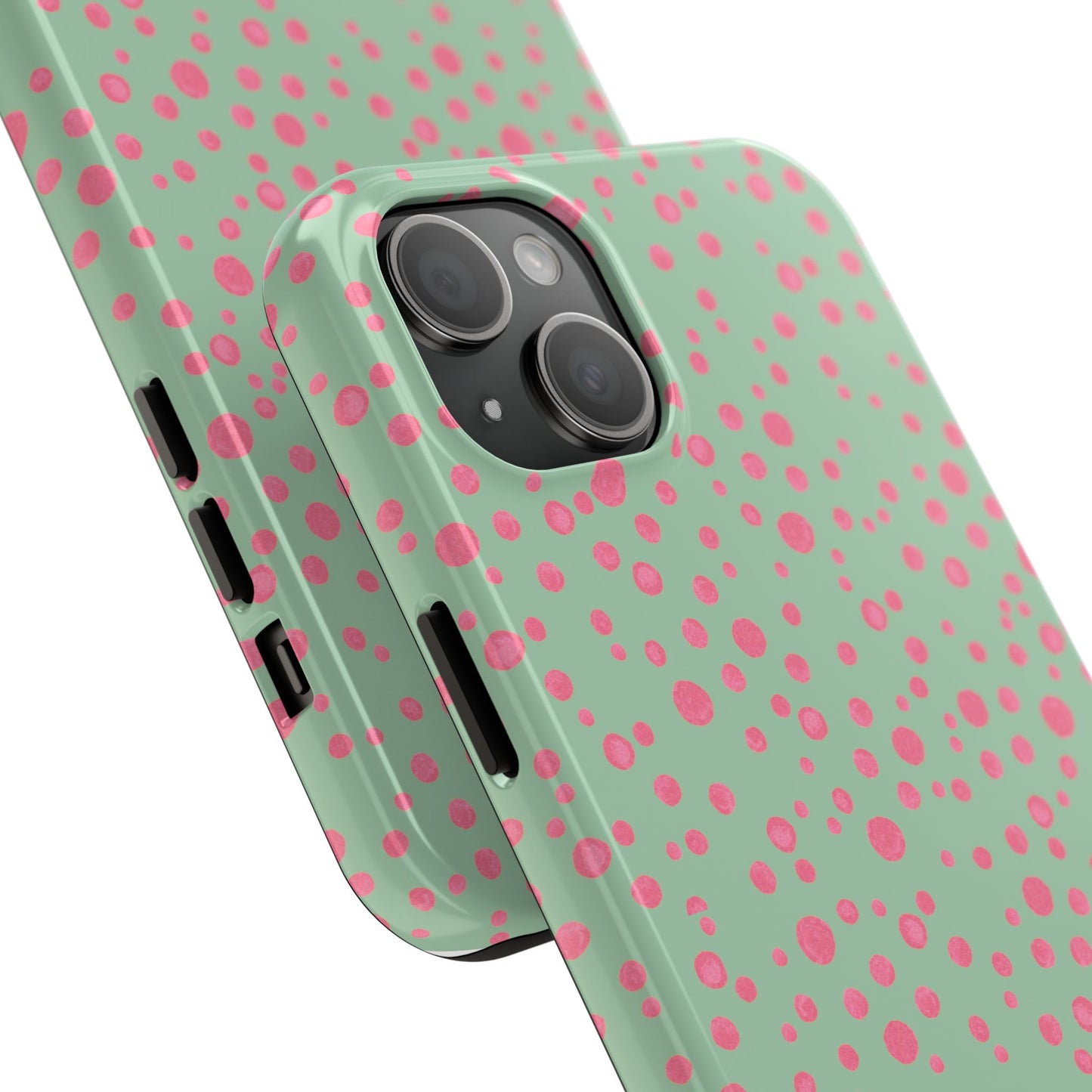 Balloon Dots Sage / Pink Phone Case