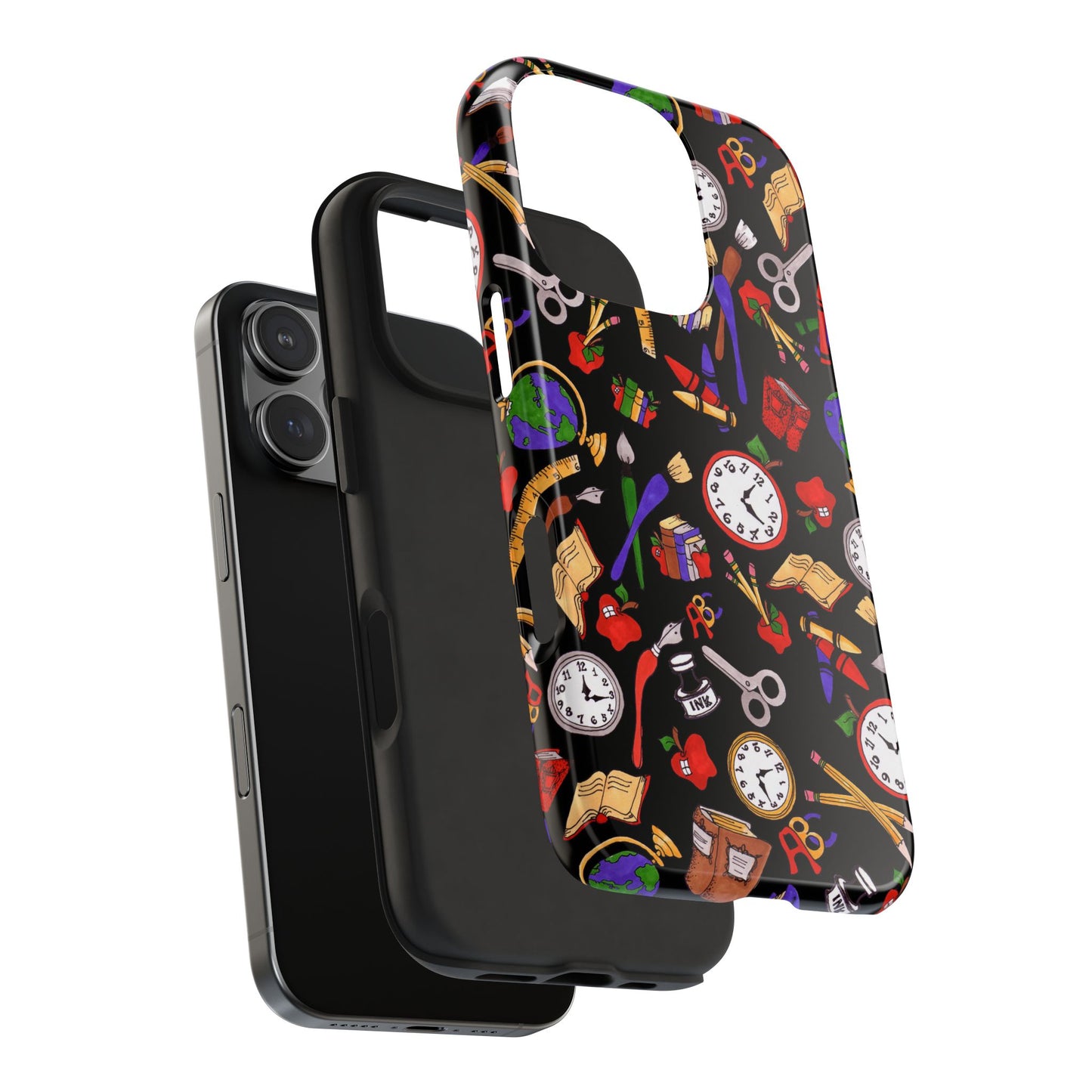 School Stuff Black Phone Case