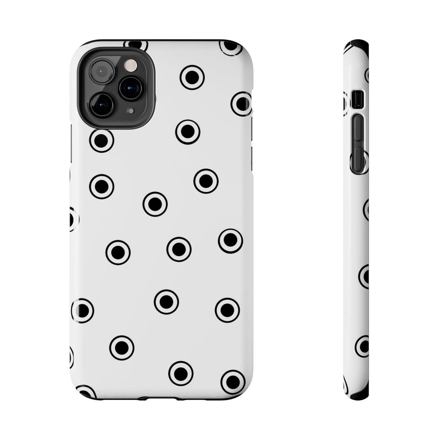 CD Dots White / Black Phone Case