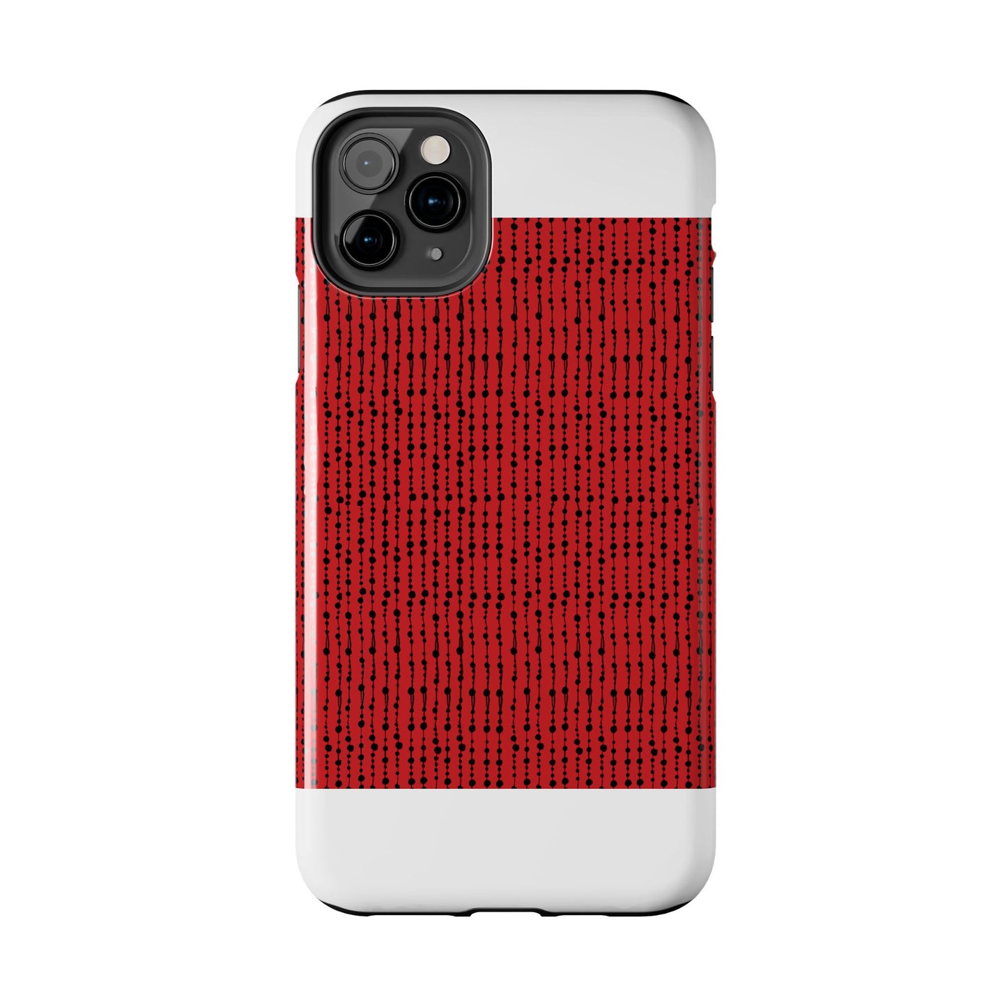 Beaded Curtain Red / Black Phone Case