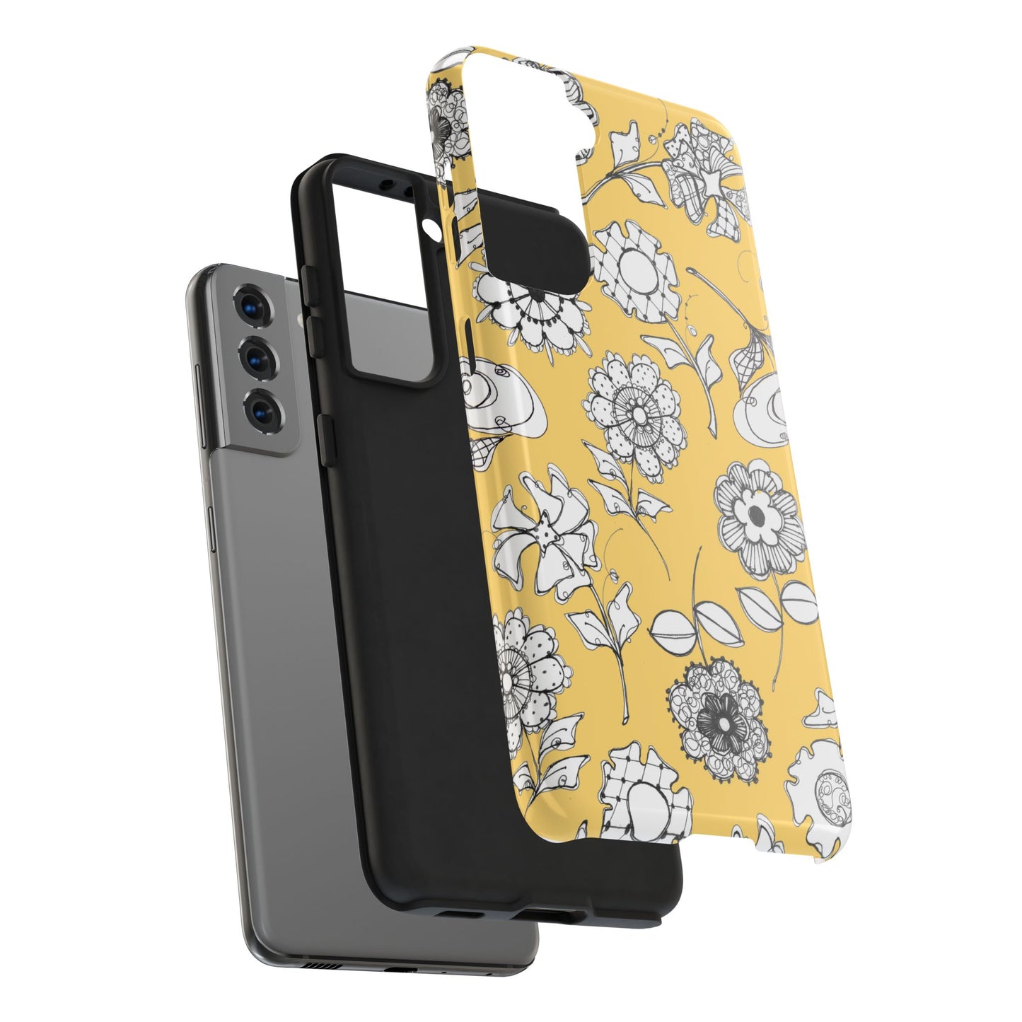 Paper Posies Yellow Phone Case