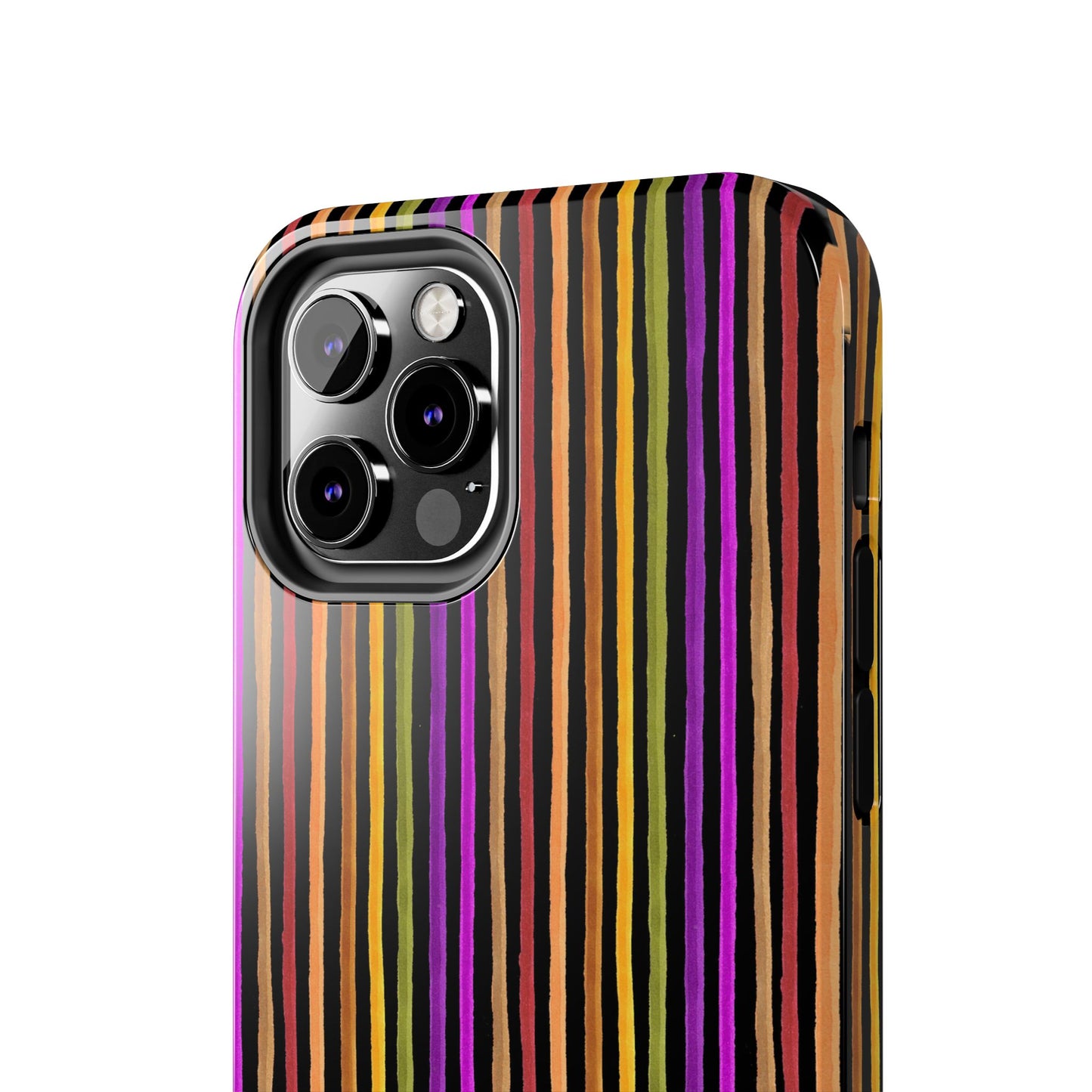 Spice Stripe Black Phone Case
