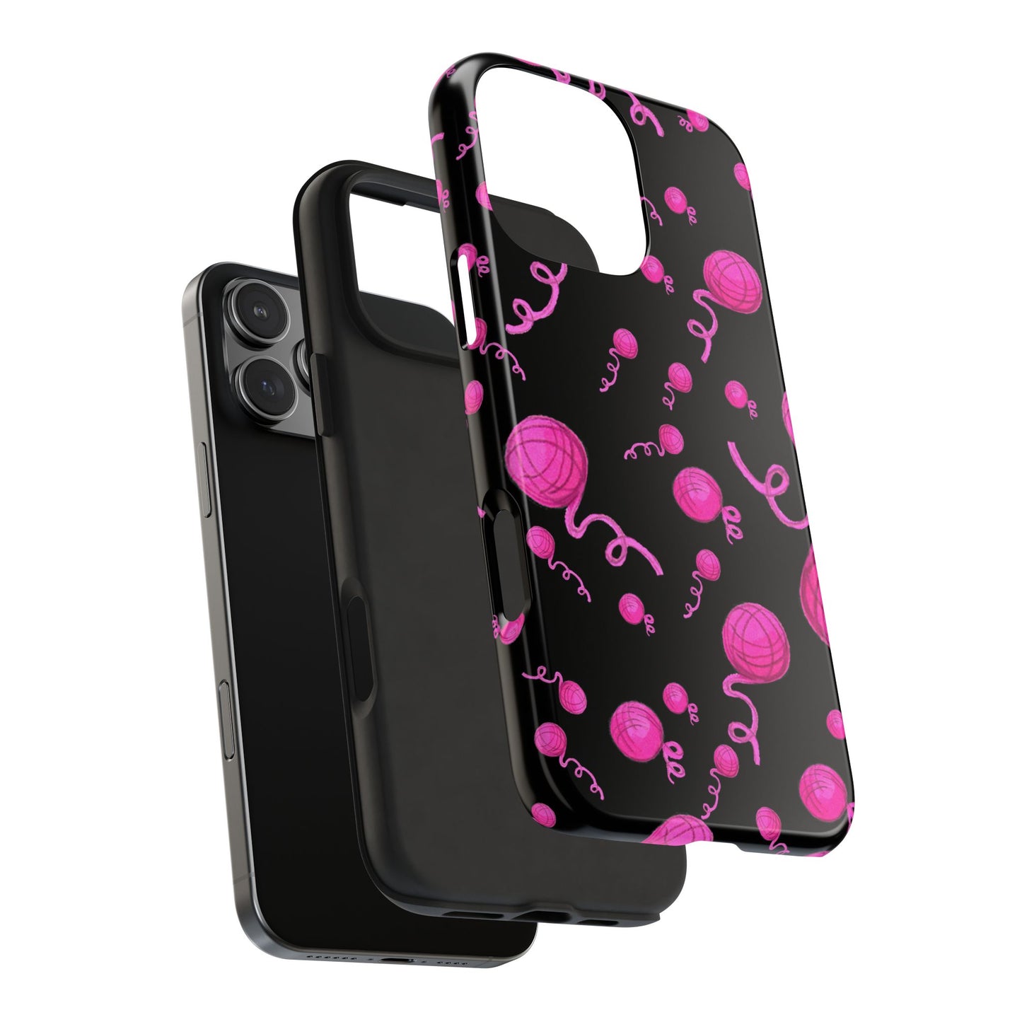 Yarniverse Black / Pink Phone Case