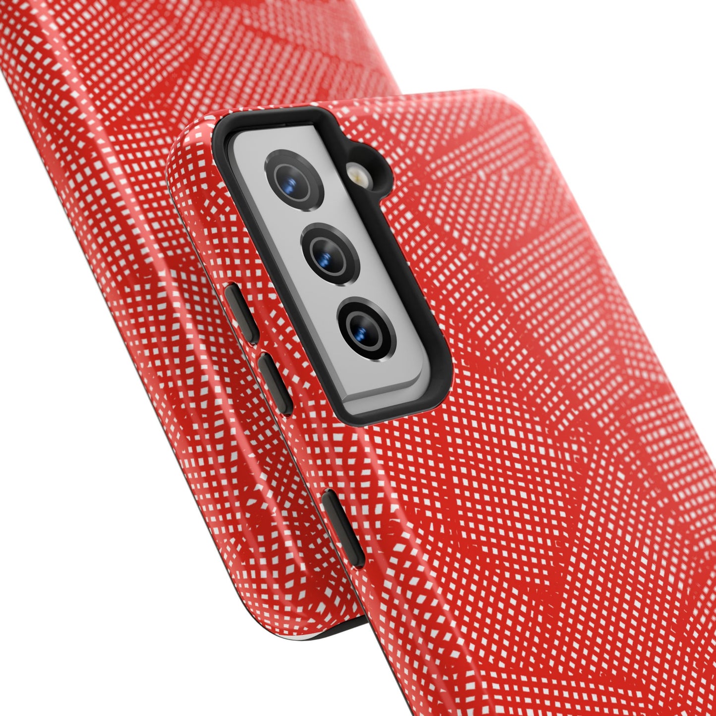 Check Patch Large Red Phone Case