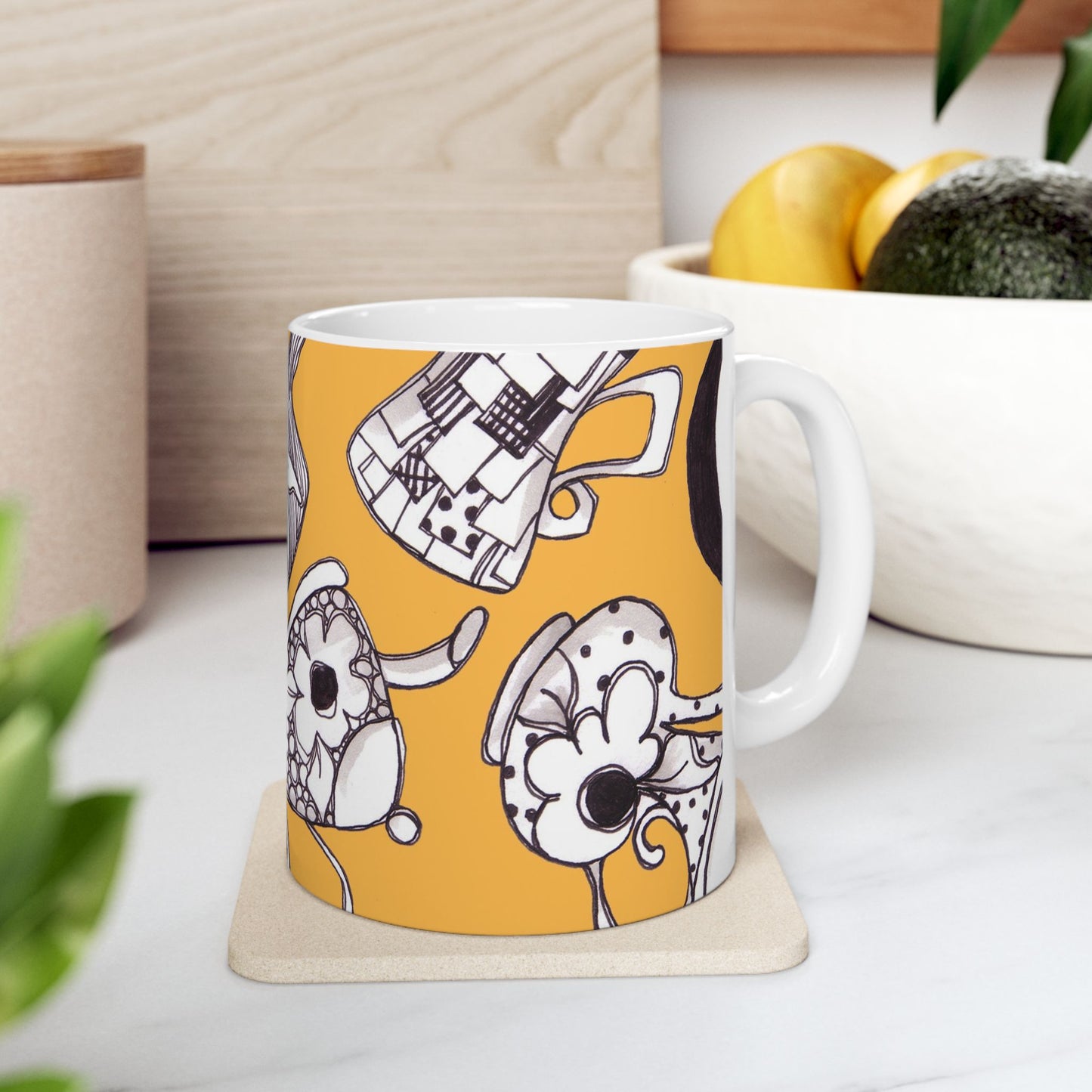 Fancy Pots Yellow Cup