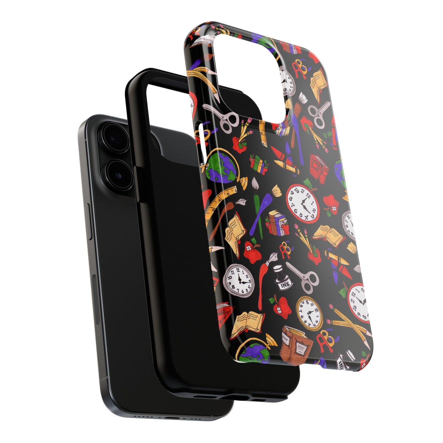 School Stuff Black Phone Case