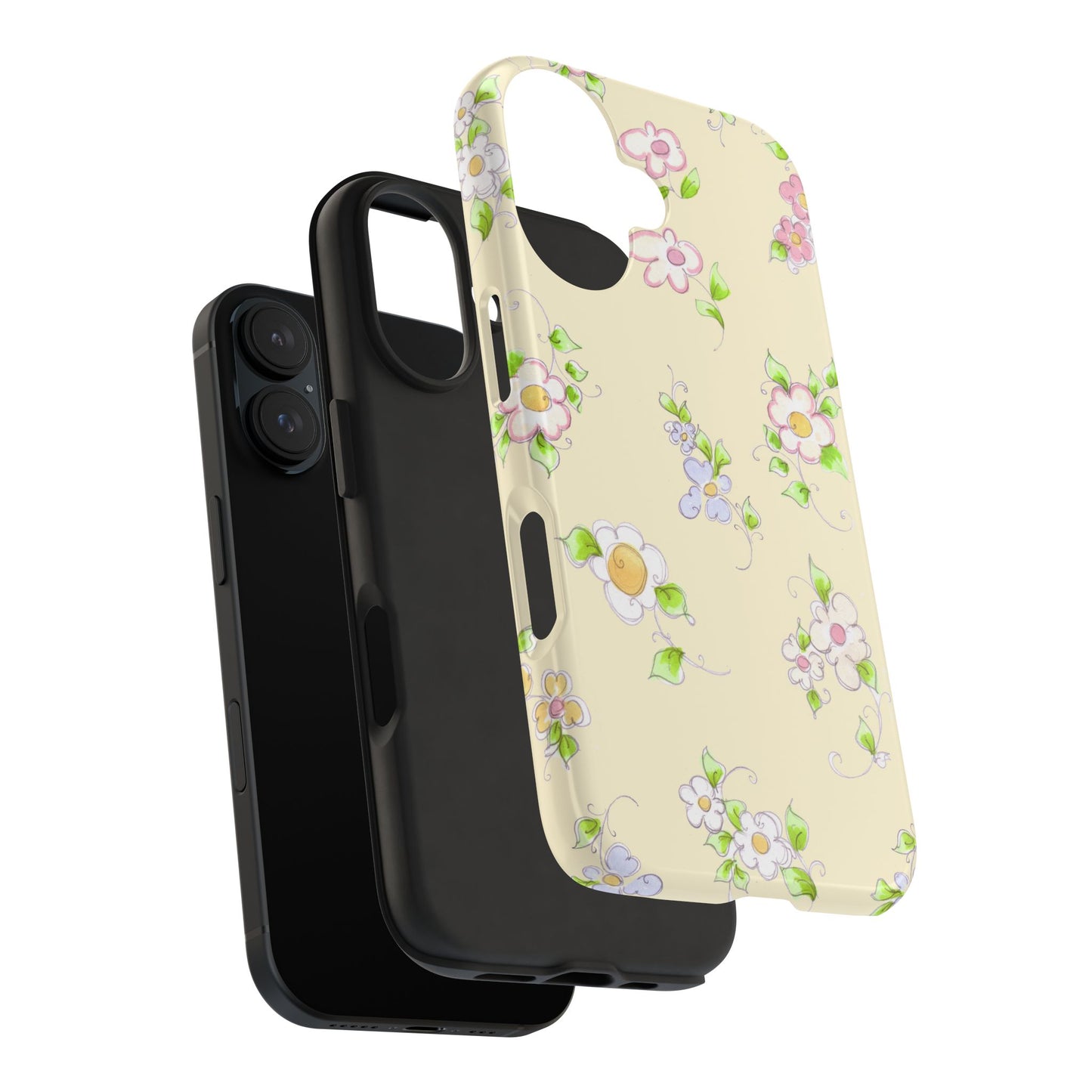 Precious Posies Yellow Phone Case