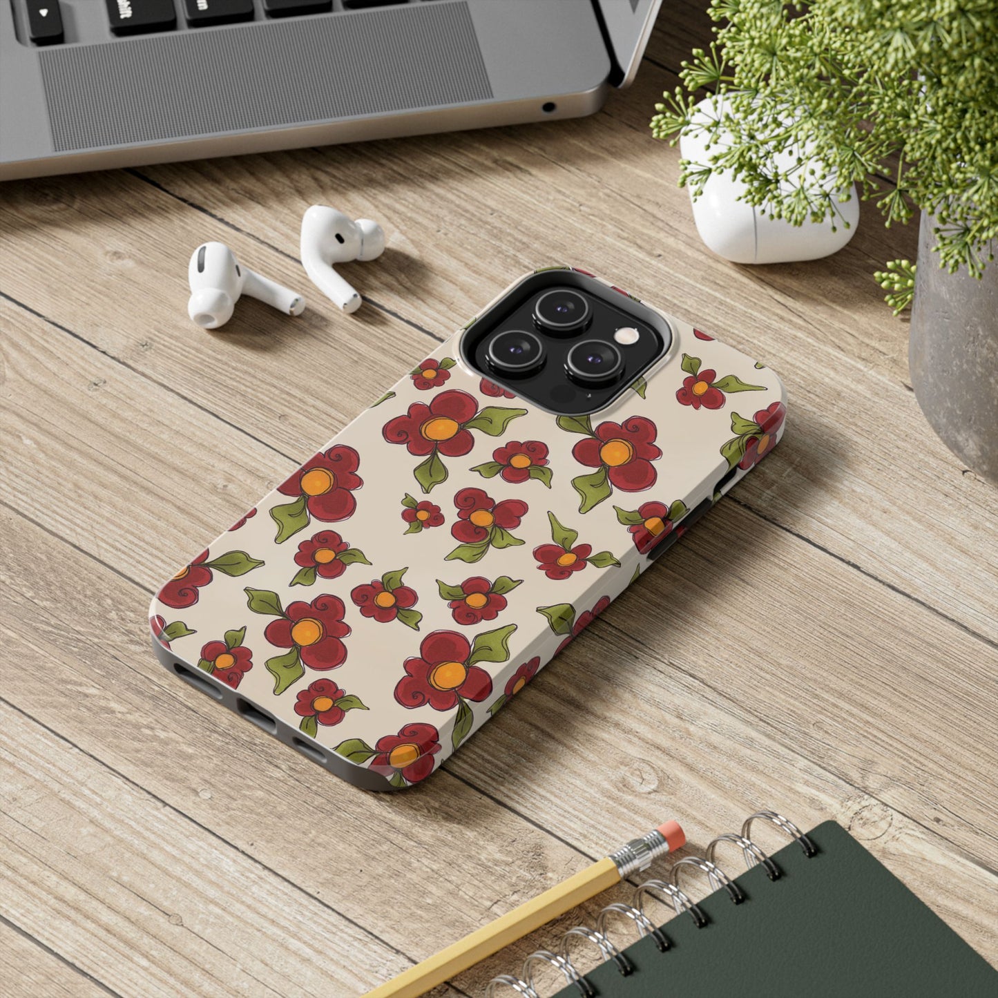 Chili Pepper Daisies Phone Case