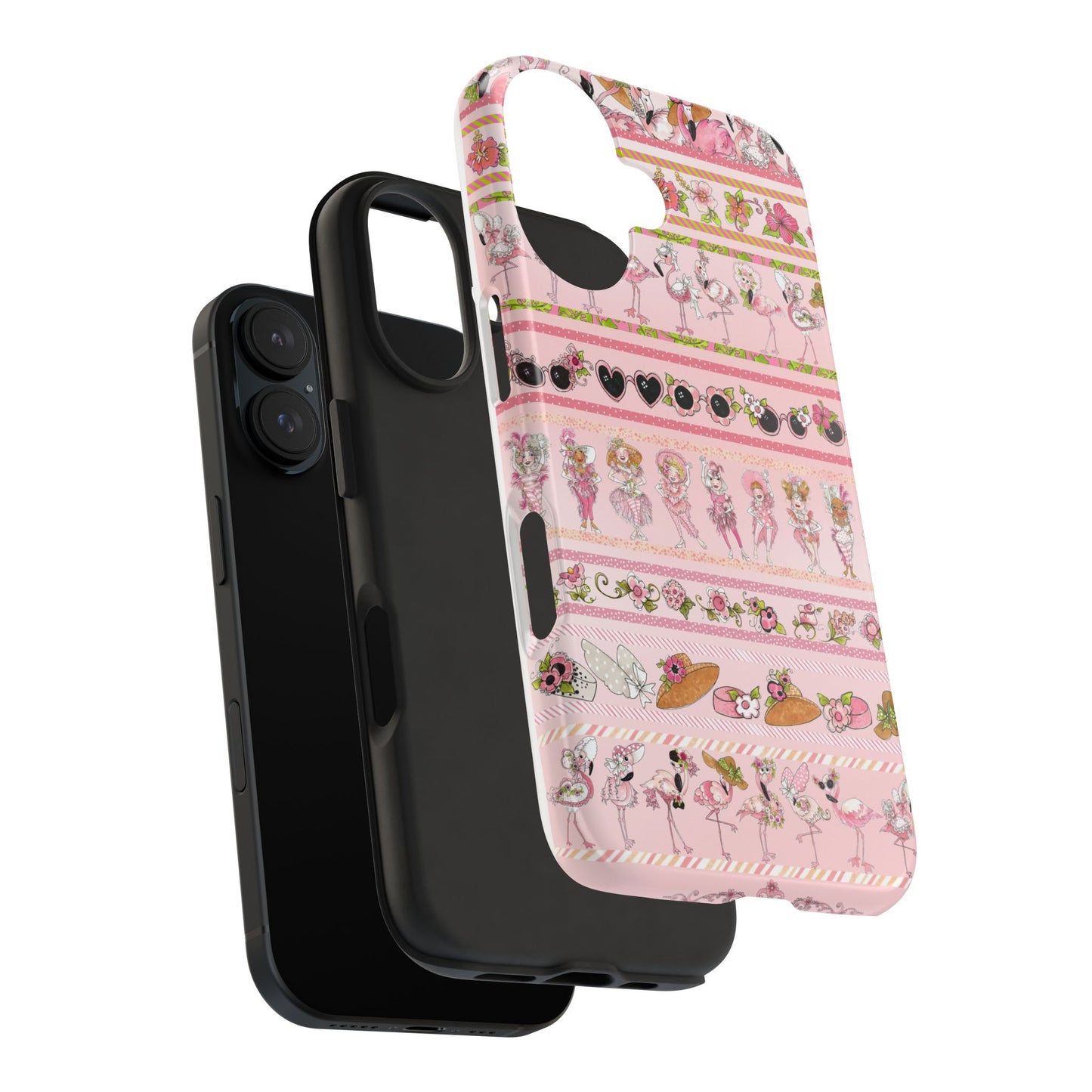 Flam Borders Pink Phone Case