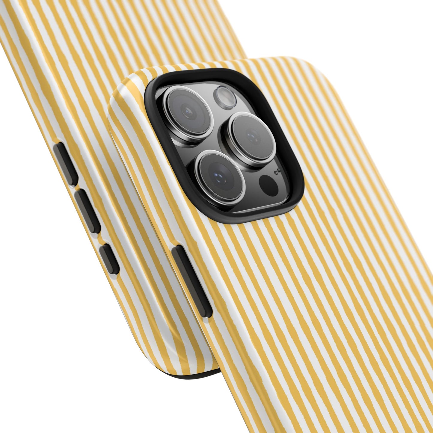 Lazy Stripe Yellow / White Phone Case