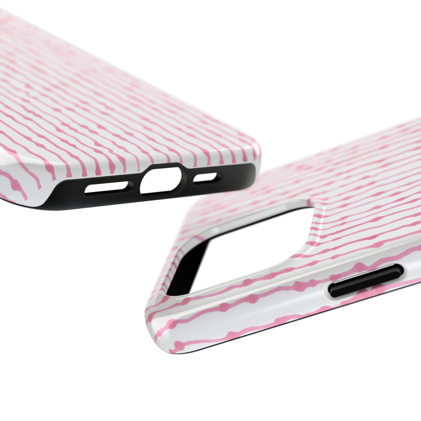 Faux Seersucker White / Pink Phone Case