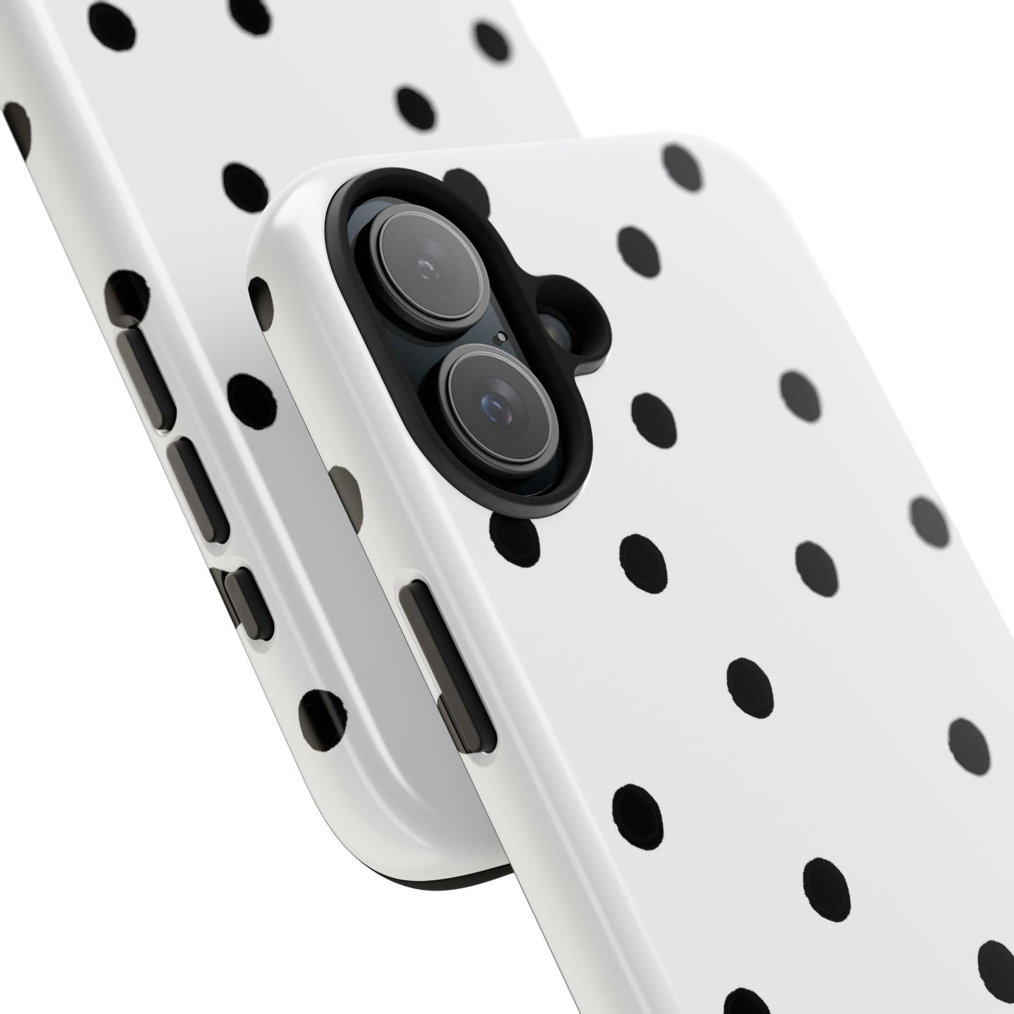 Space Dots White / Black Phone Case