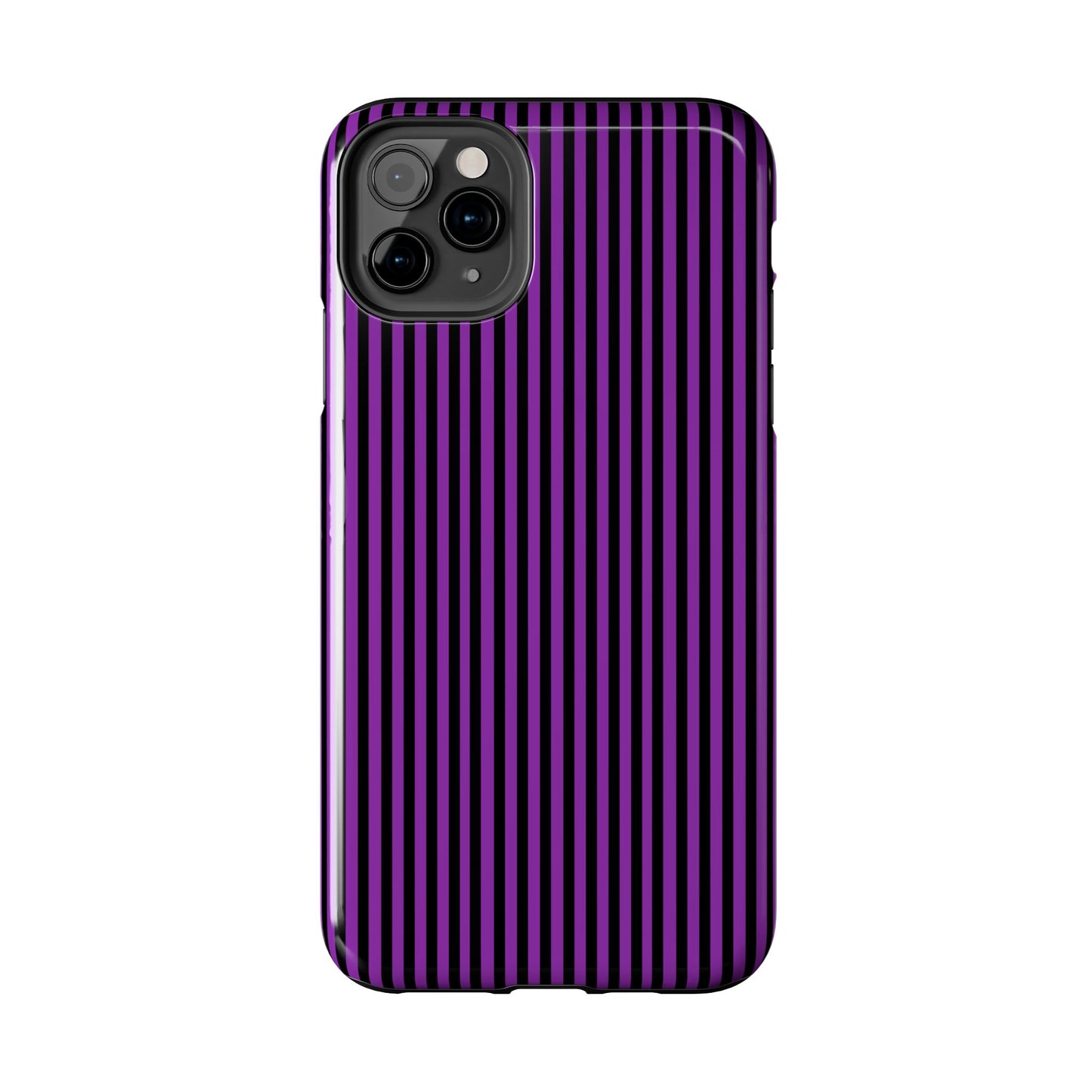 Stripe Purple / Black Phone Case