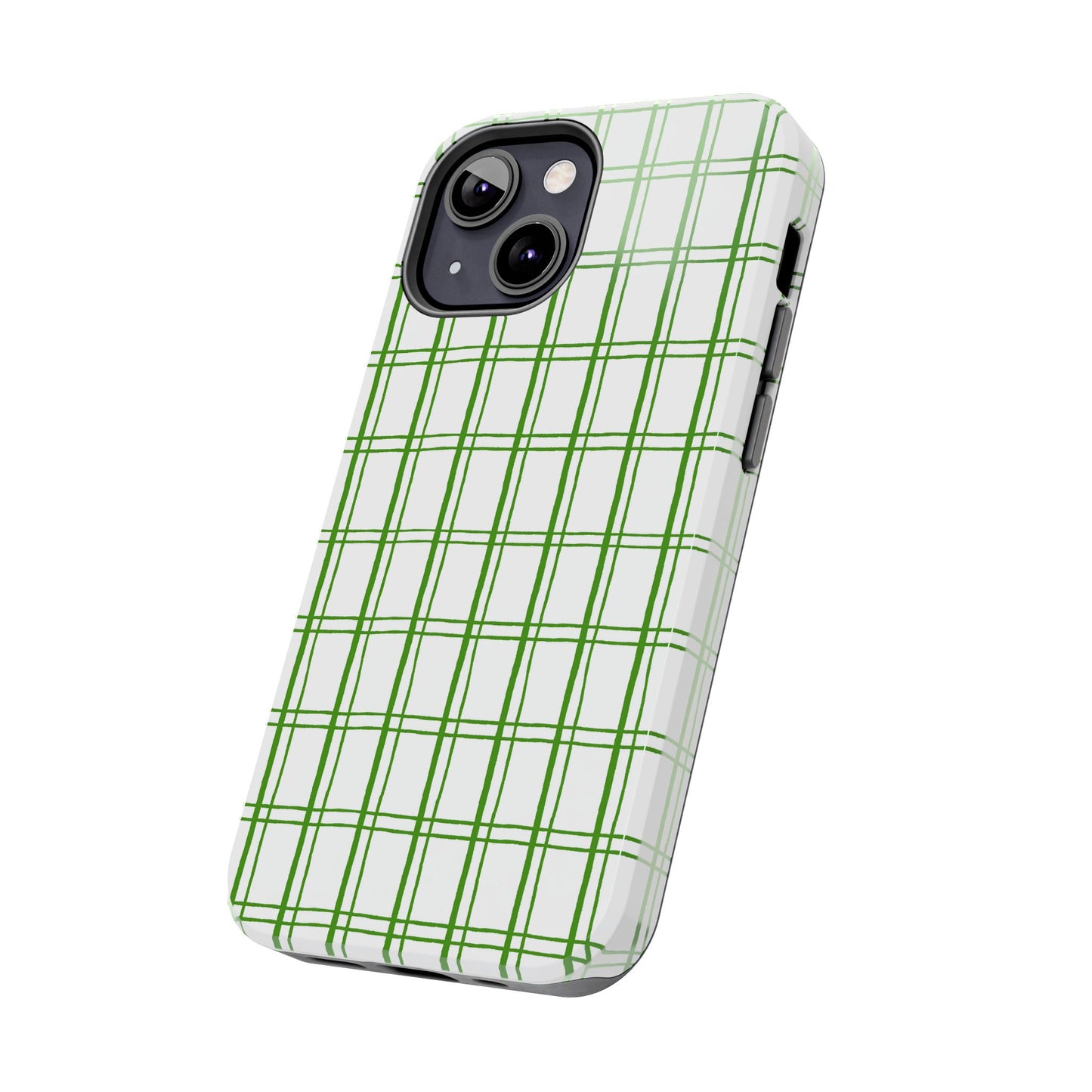 Little Plaid White / Green Phone Case