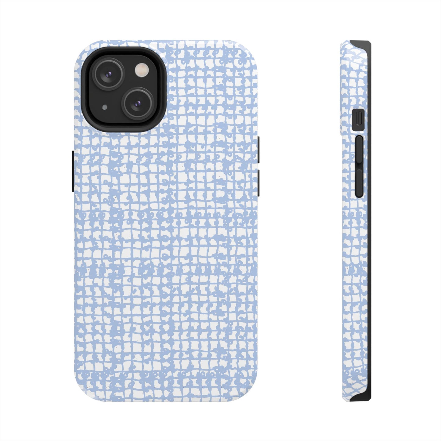 Baby Yarn Check Blue Phone Case