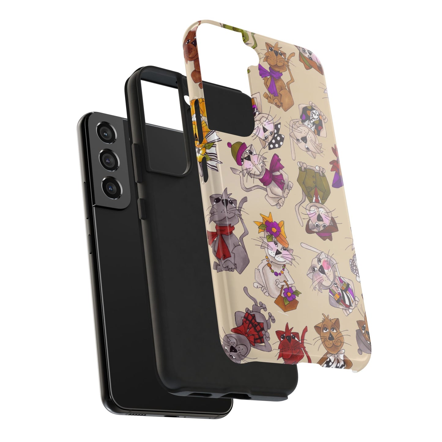 Spice Cats Tossed Muslin Phone Case