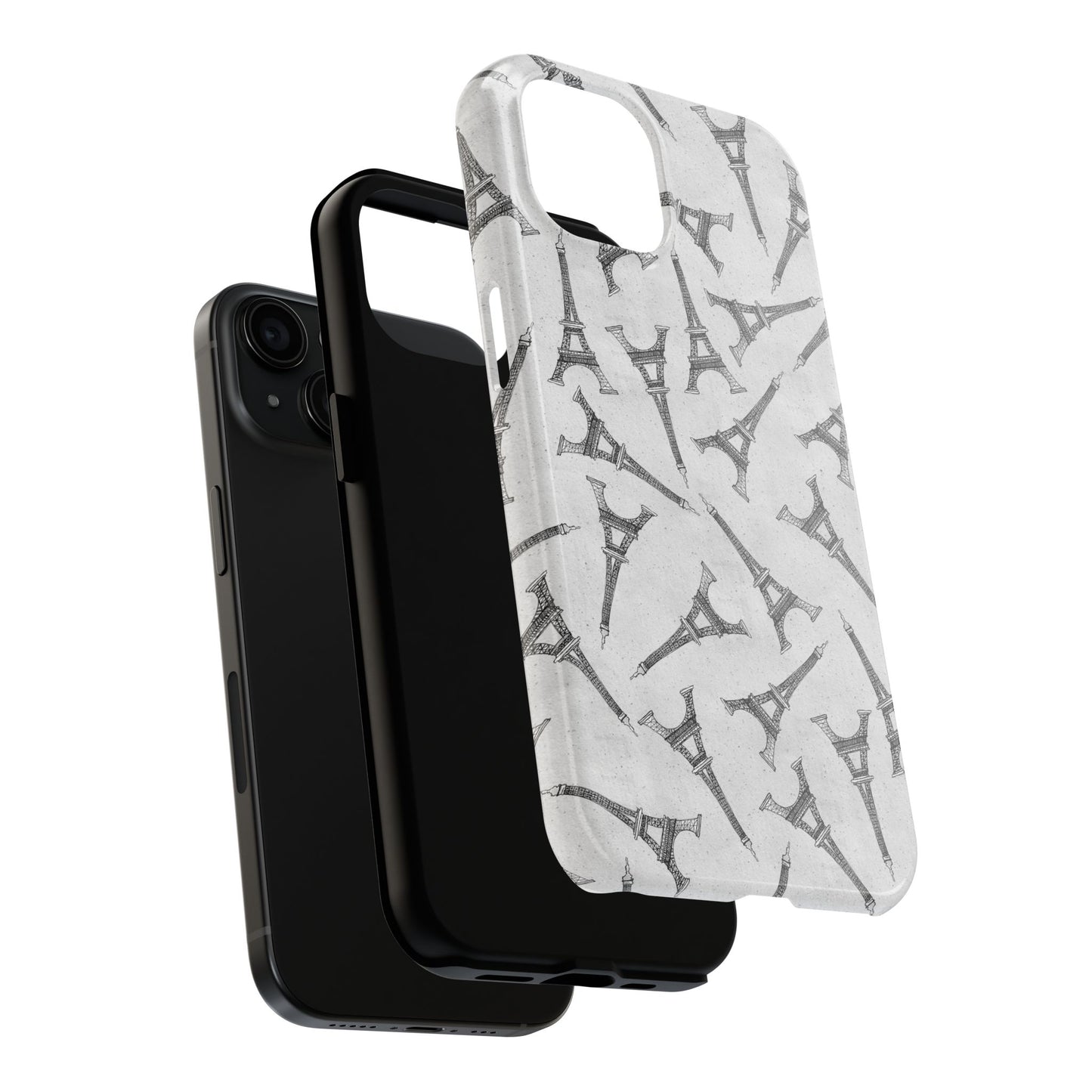 Eifelesque Silver Phone Case
