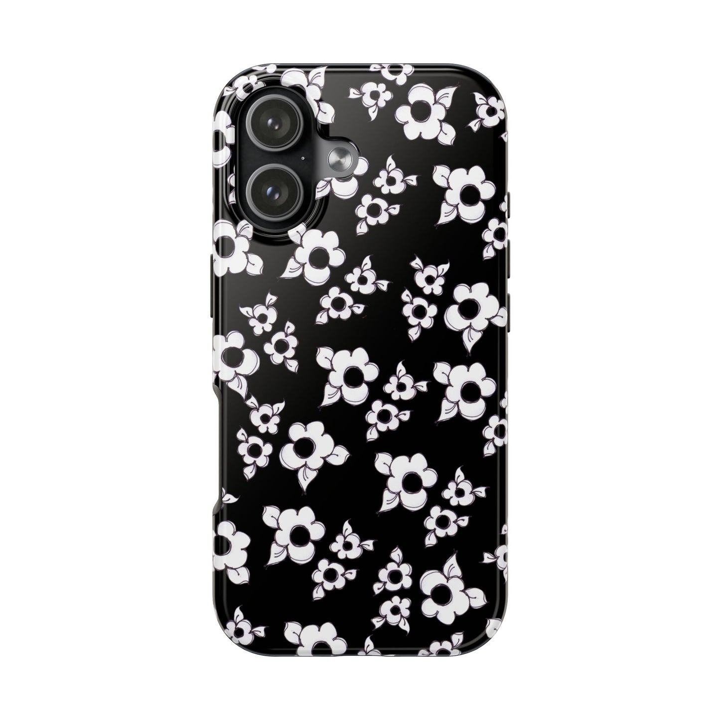 Daisy Cluster Black / White Phone Case