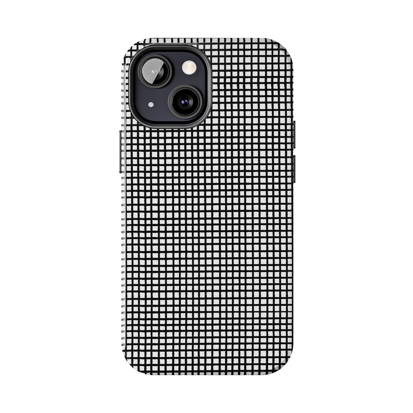 Gingham Black / White Phone Case