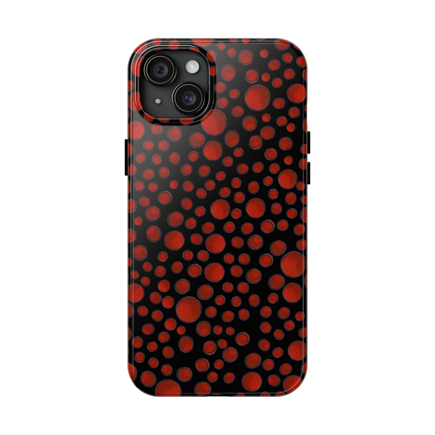 Dot Assortment Black / Red Phone Case
