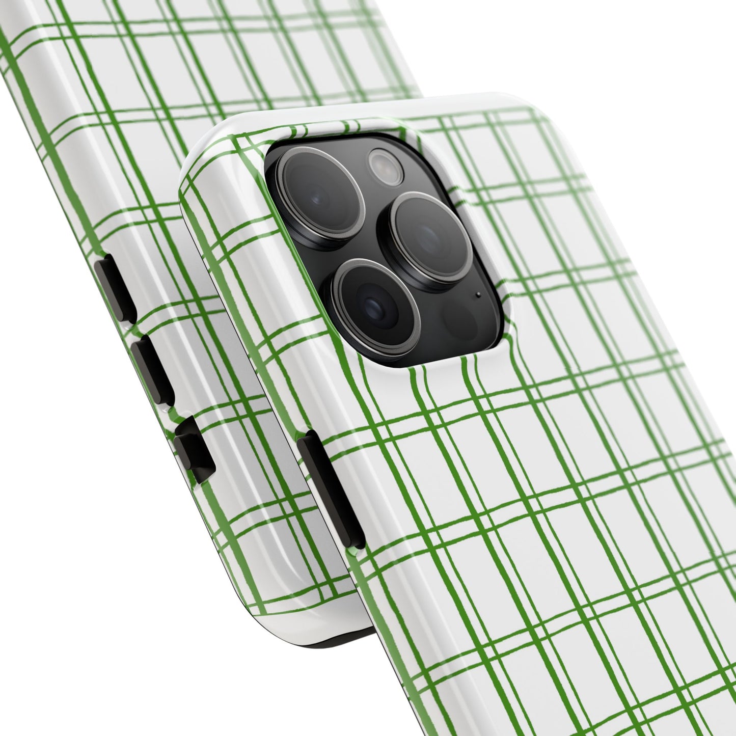 Little Plaid White / Green Phone Case