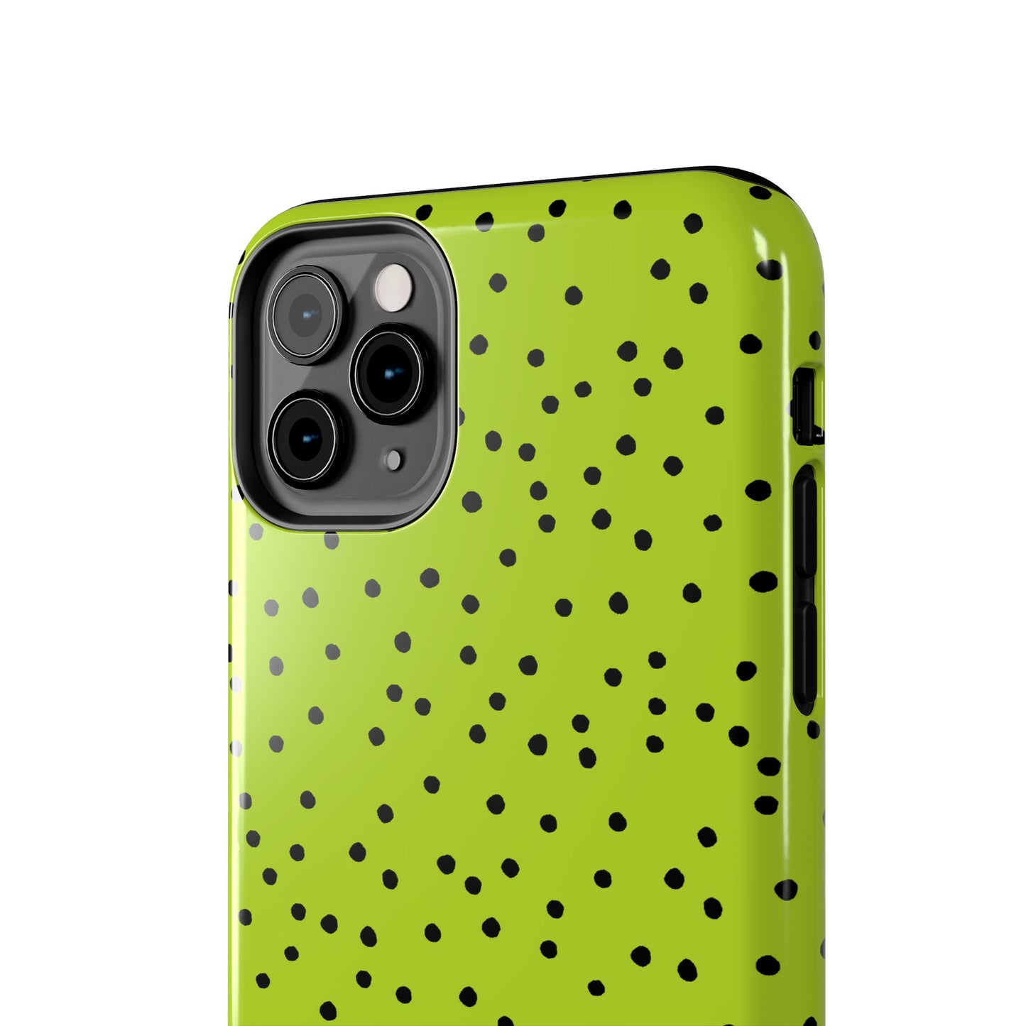 Dinky Dots Lime / Black Phone Case