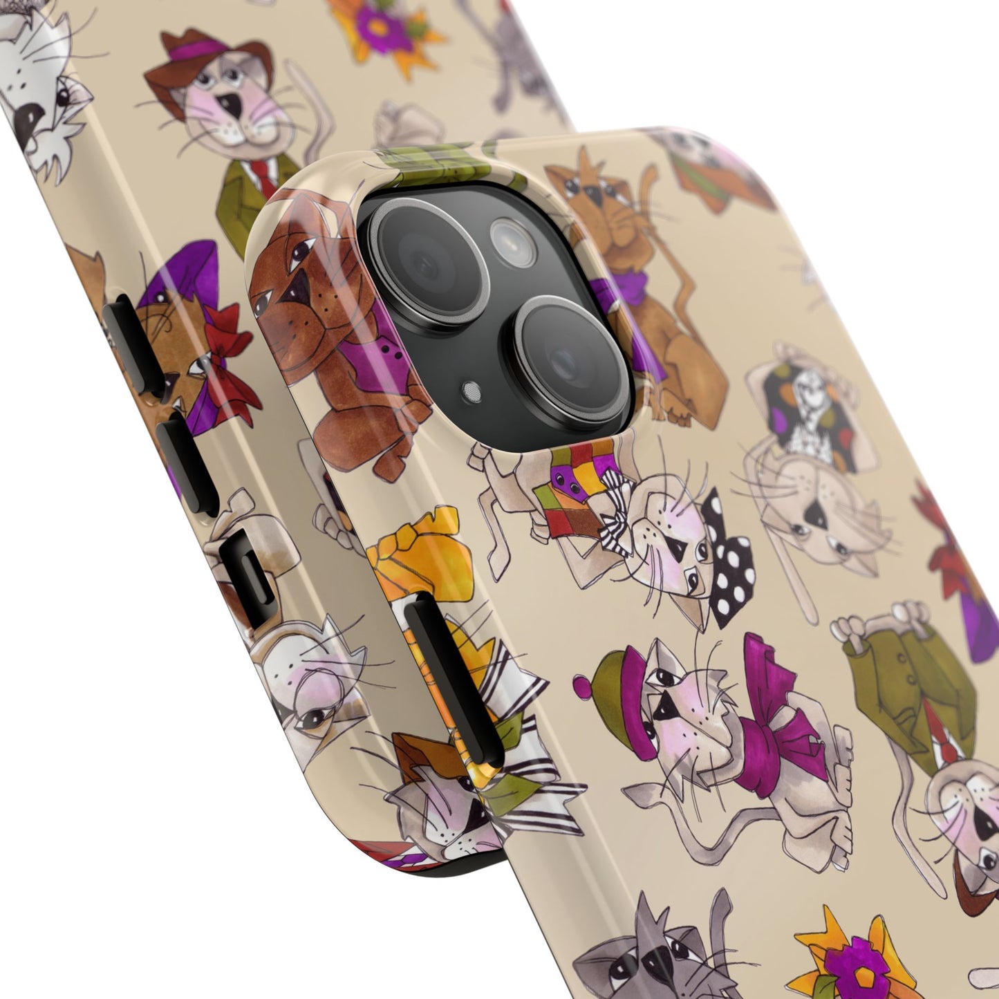 Spice Cats Tossed Muslin Phone Case