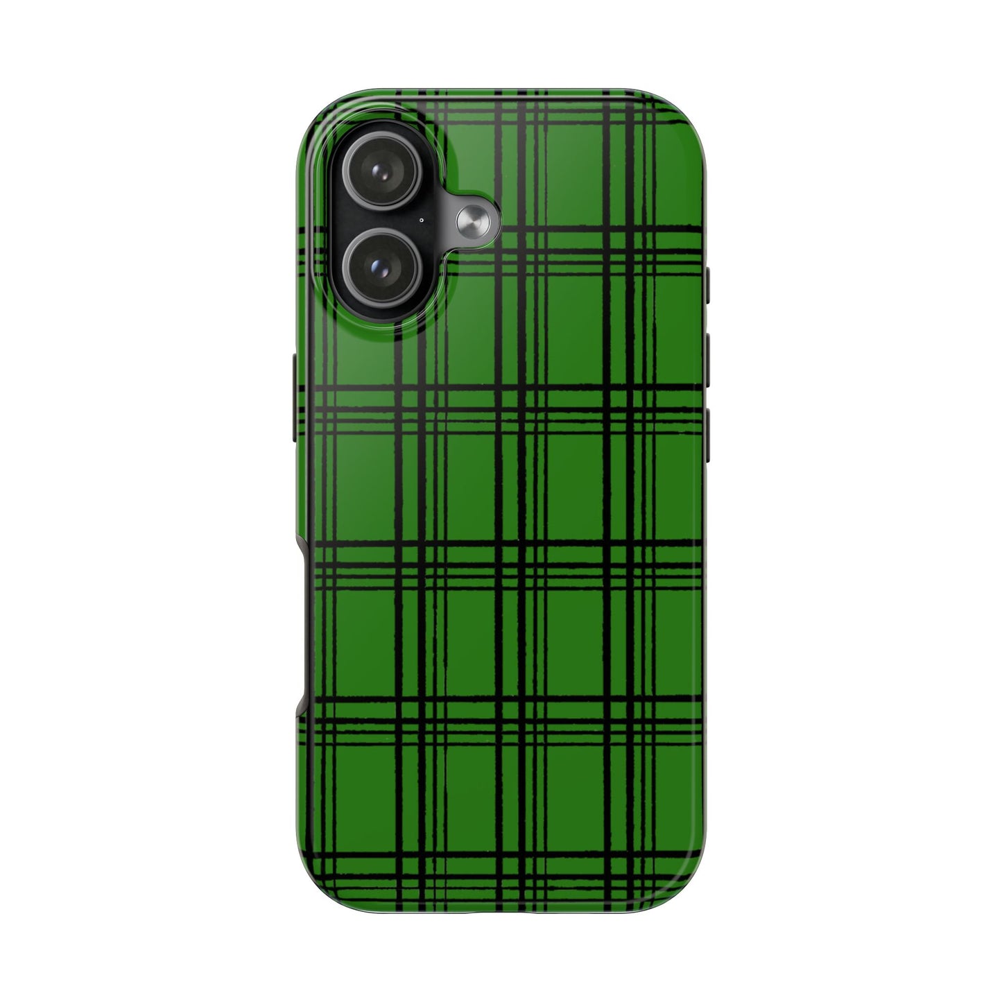 Glad Plaid Green / Black Phone Case