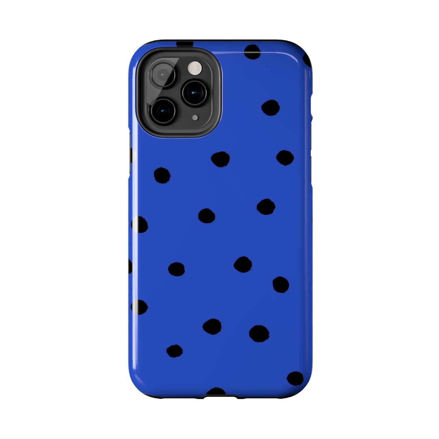 Dinky Dots Blue / Black Phone Case