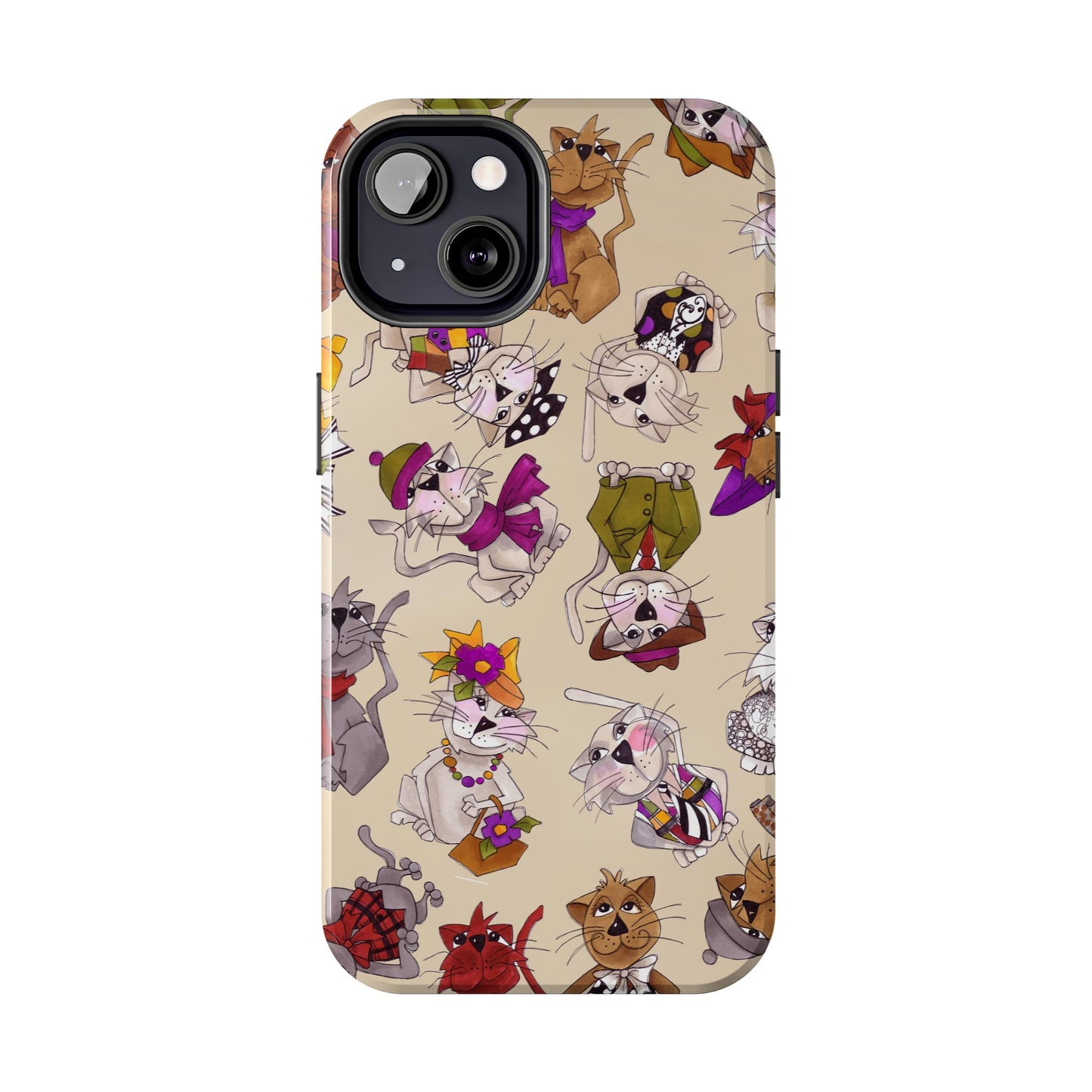 Spice Cats Tossed Muslin Phone Case