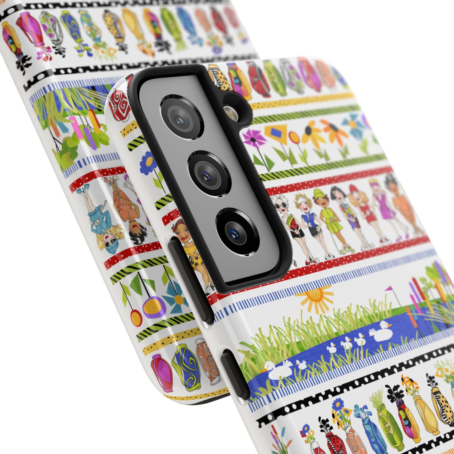 Golf Borders White Phone Case
