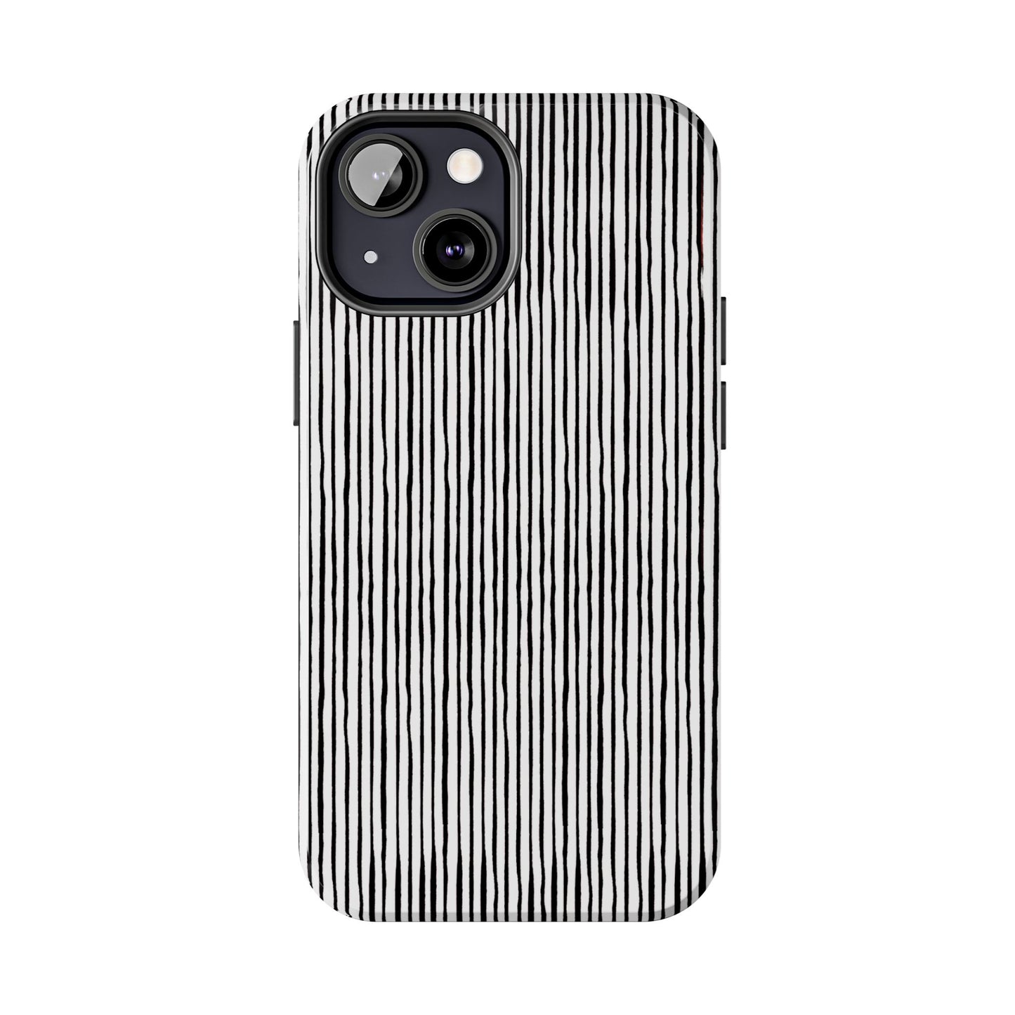 Quirky Pin Stripe White / Black Phone Case