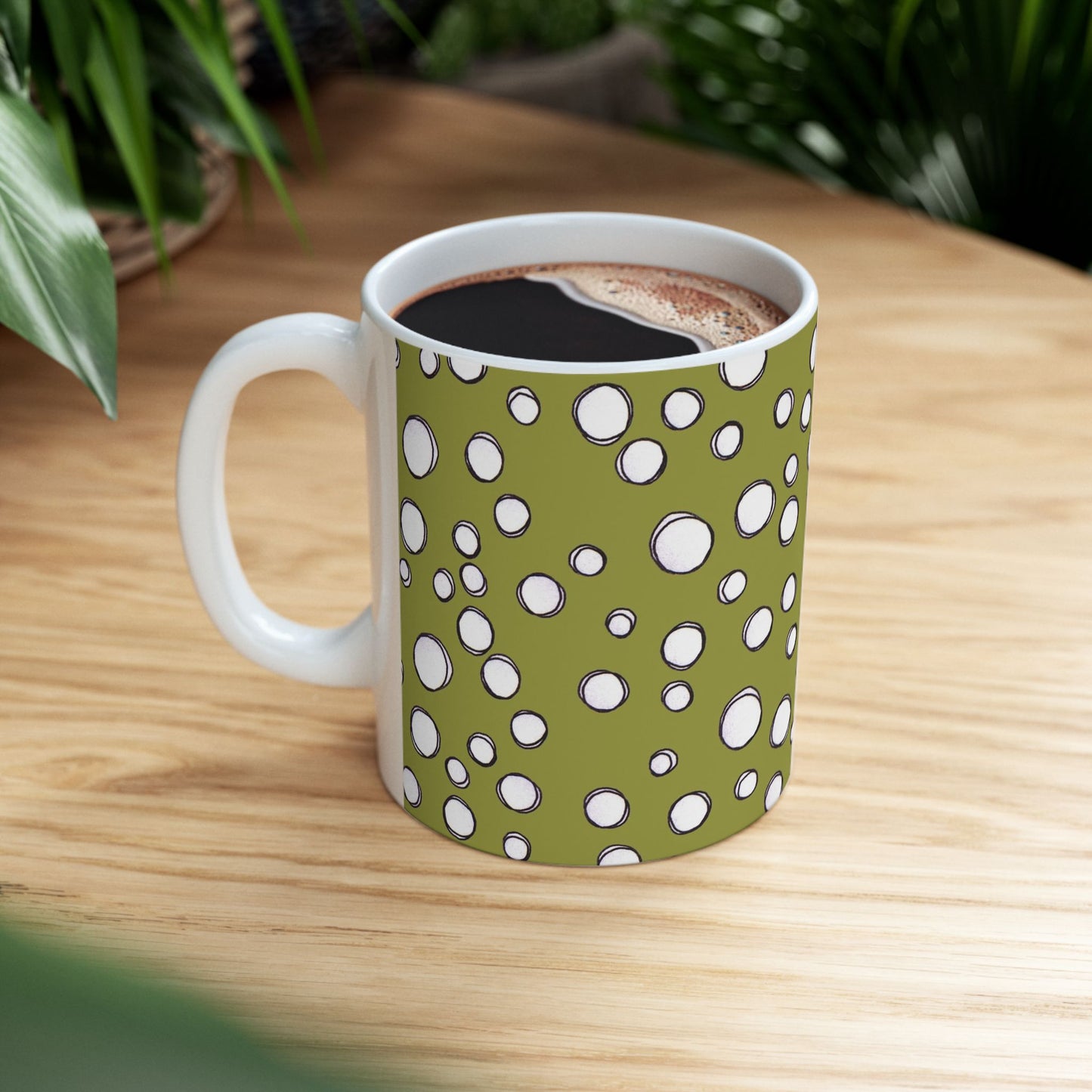 Pot Dots Green Cup