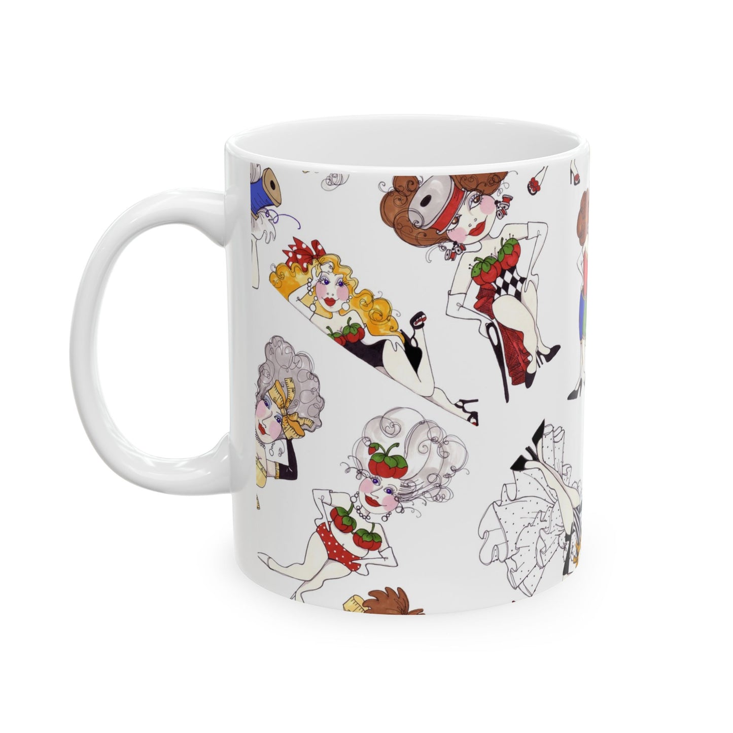 Sew Tossed White Cup