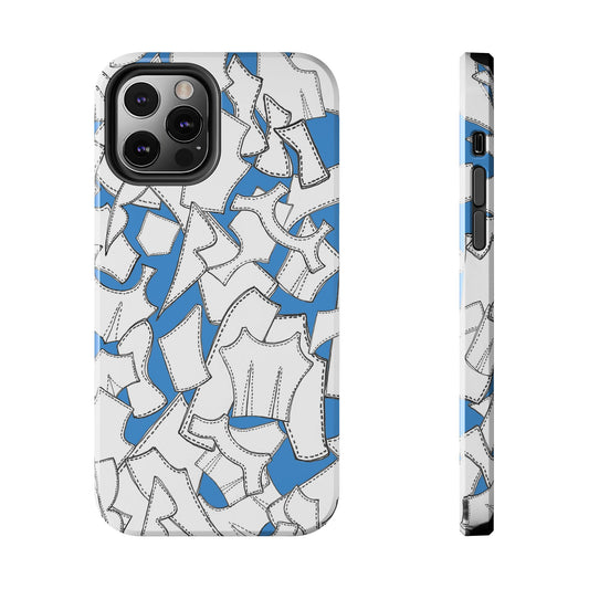 Pattern Pieces Turquoise Phone Case