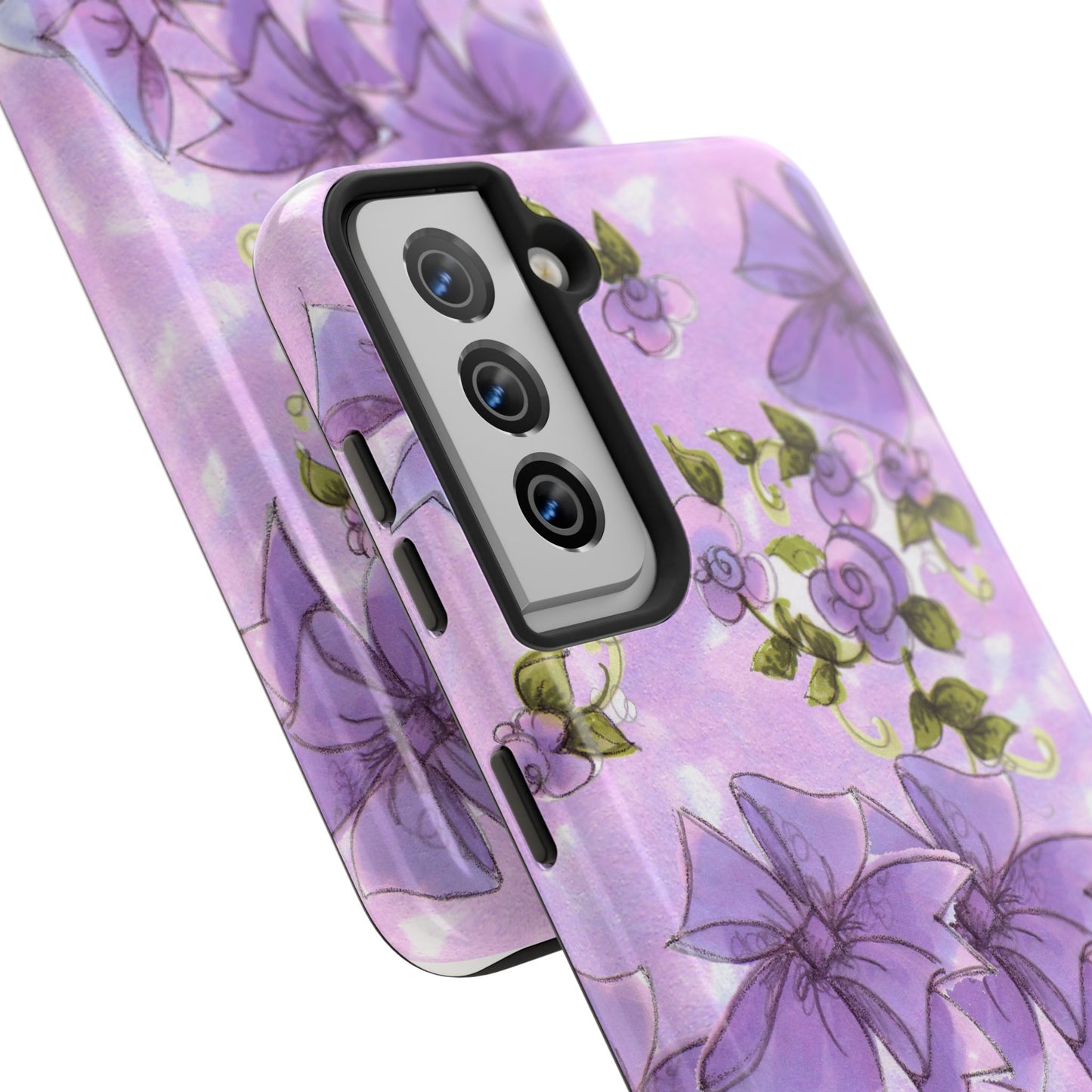 Bows & Flowers Purple Phone Case