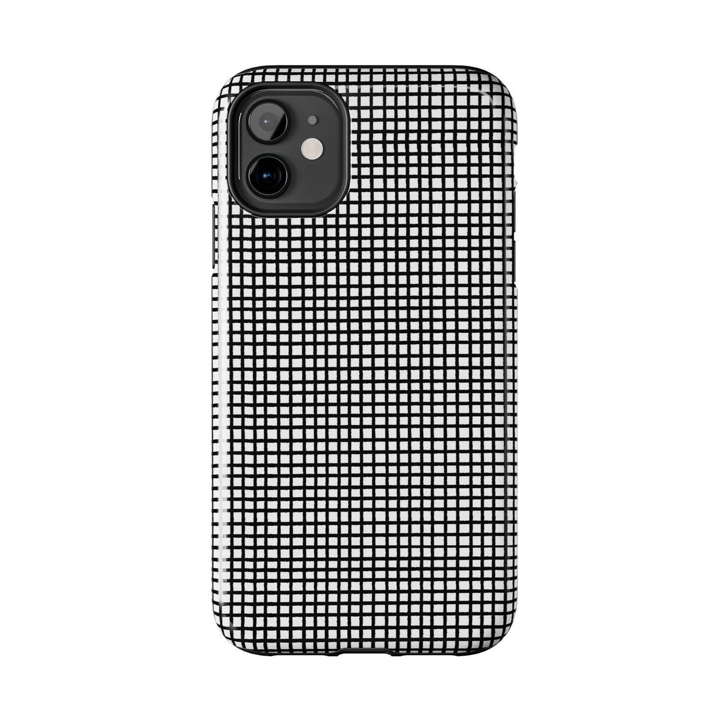Gingham Black / White Phone Case
